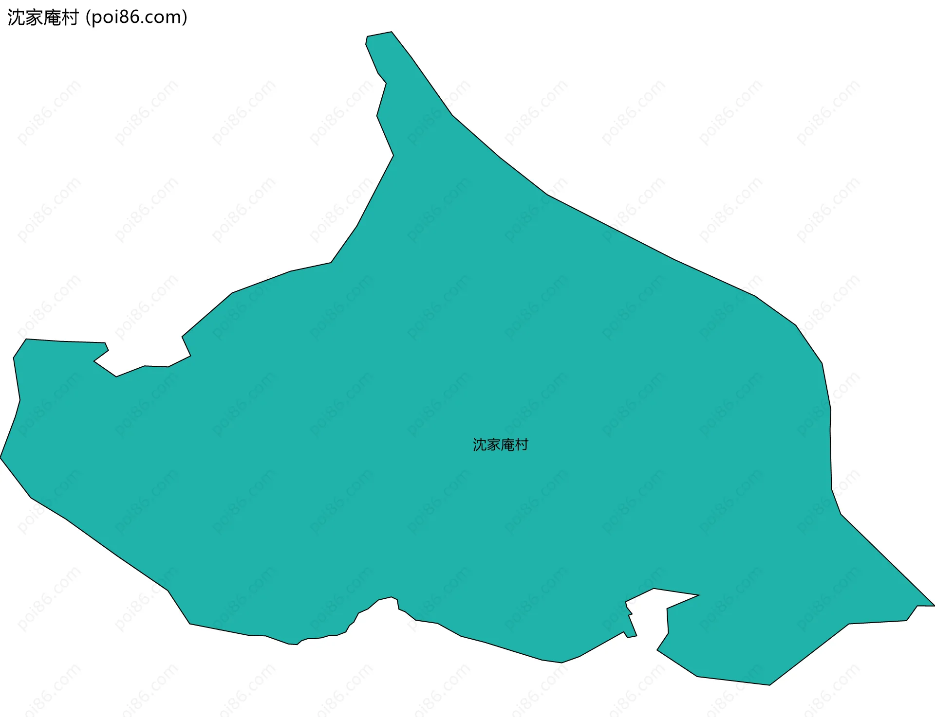 沈家庵村边界地图