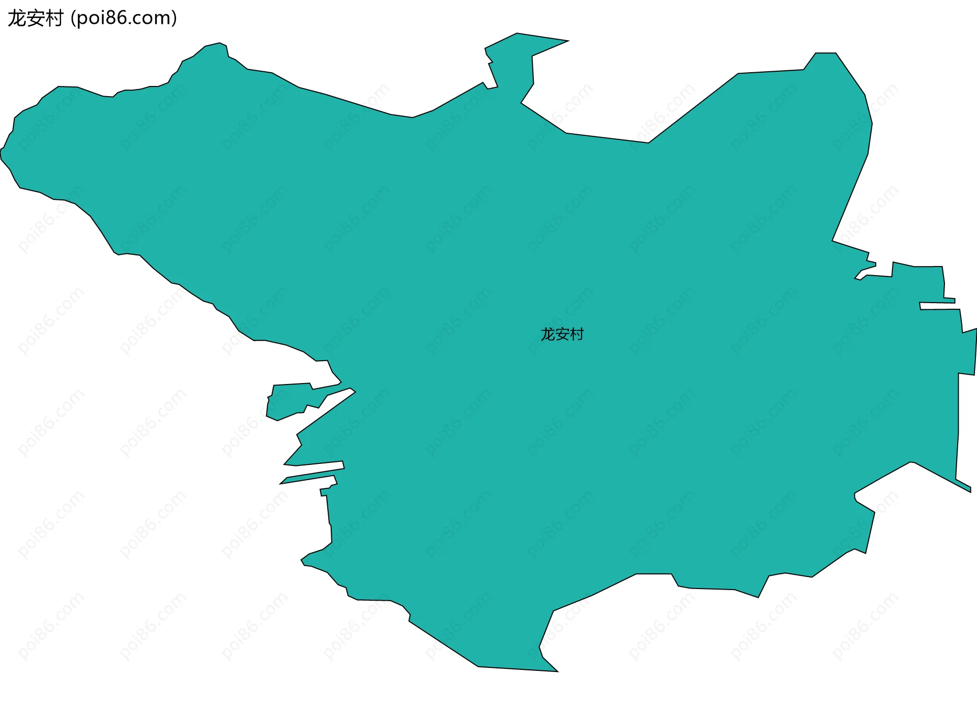 龙安村边界地图