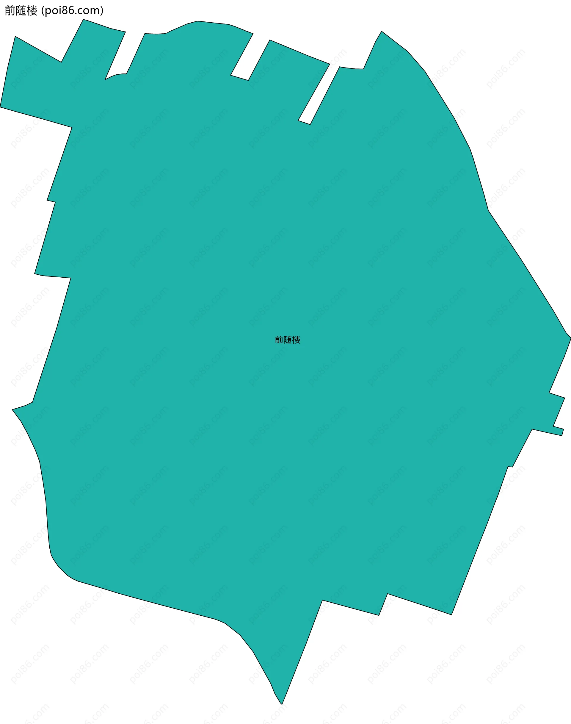 前随楼边界地图