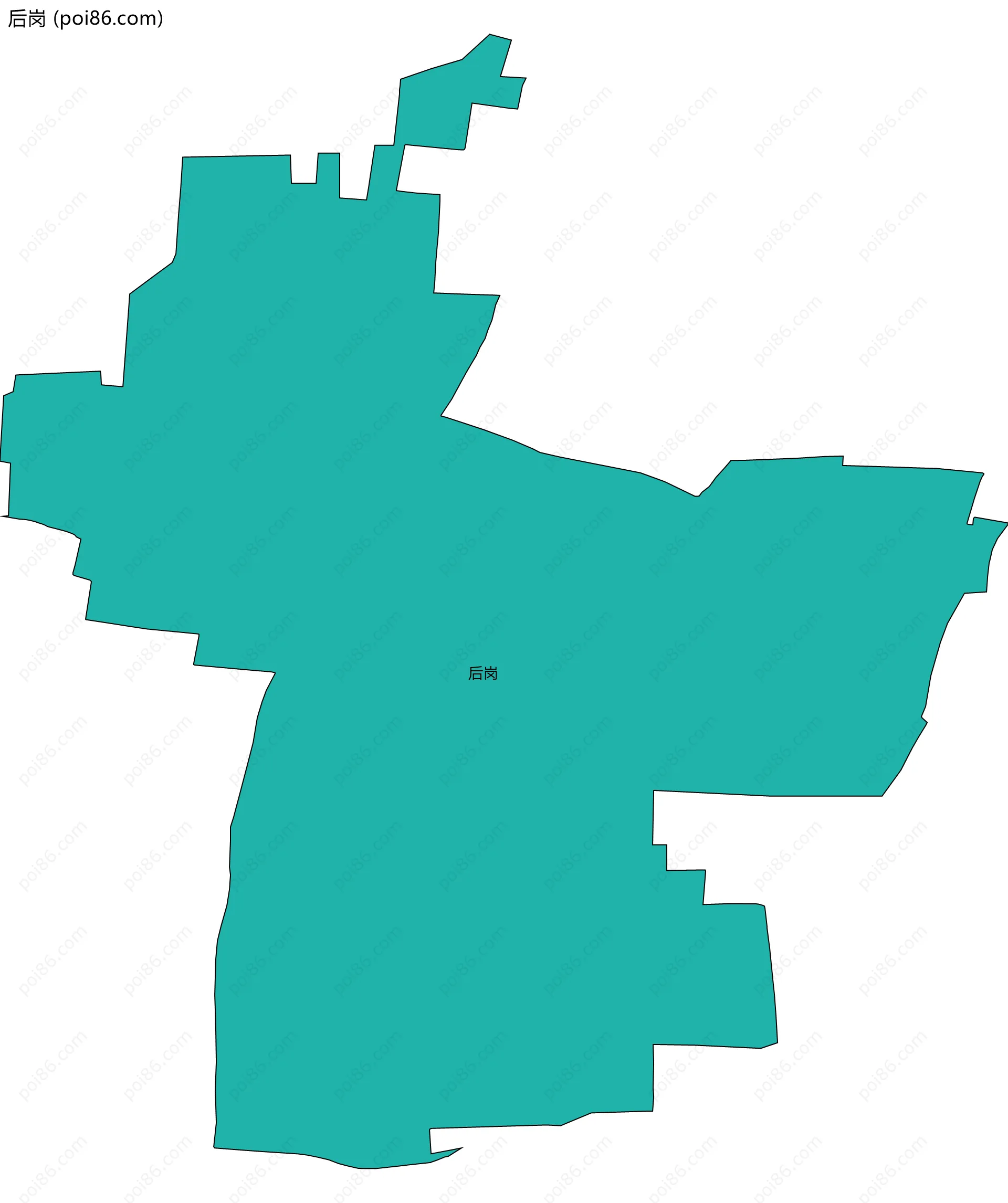 后岗边界地图