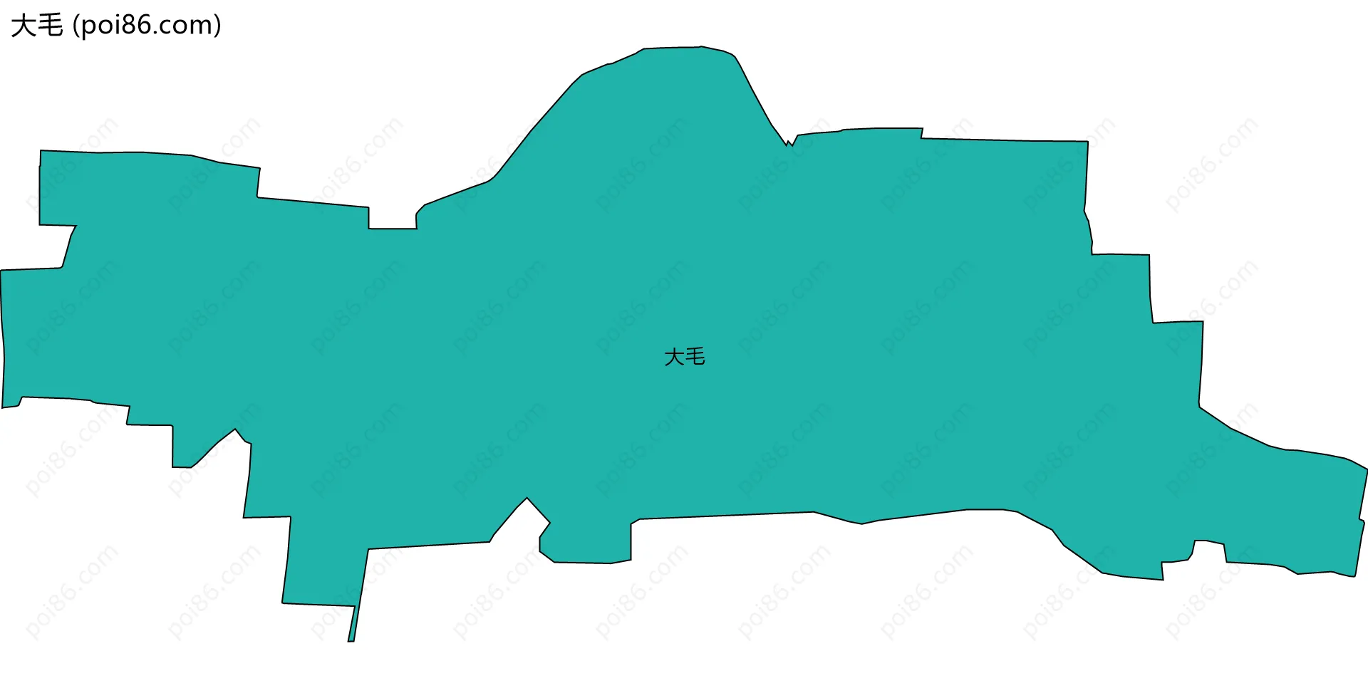 大毛边界地图