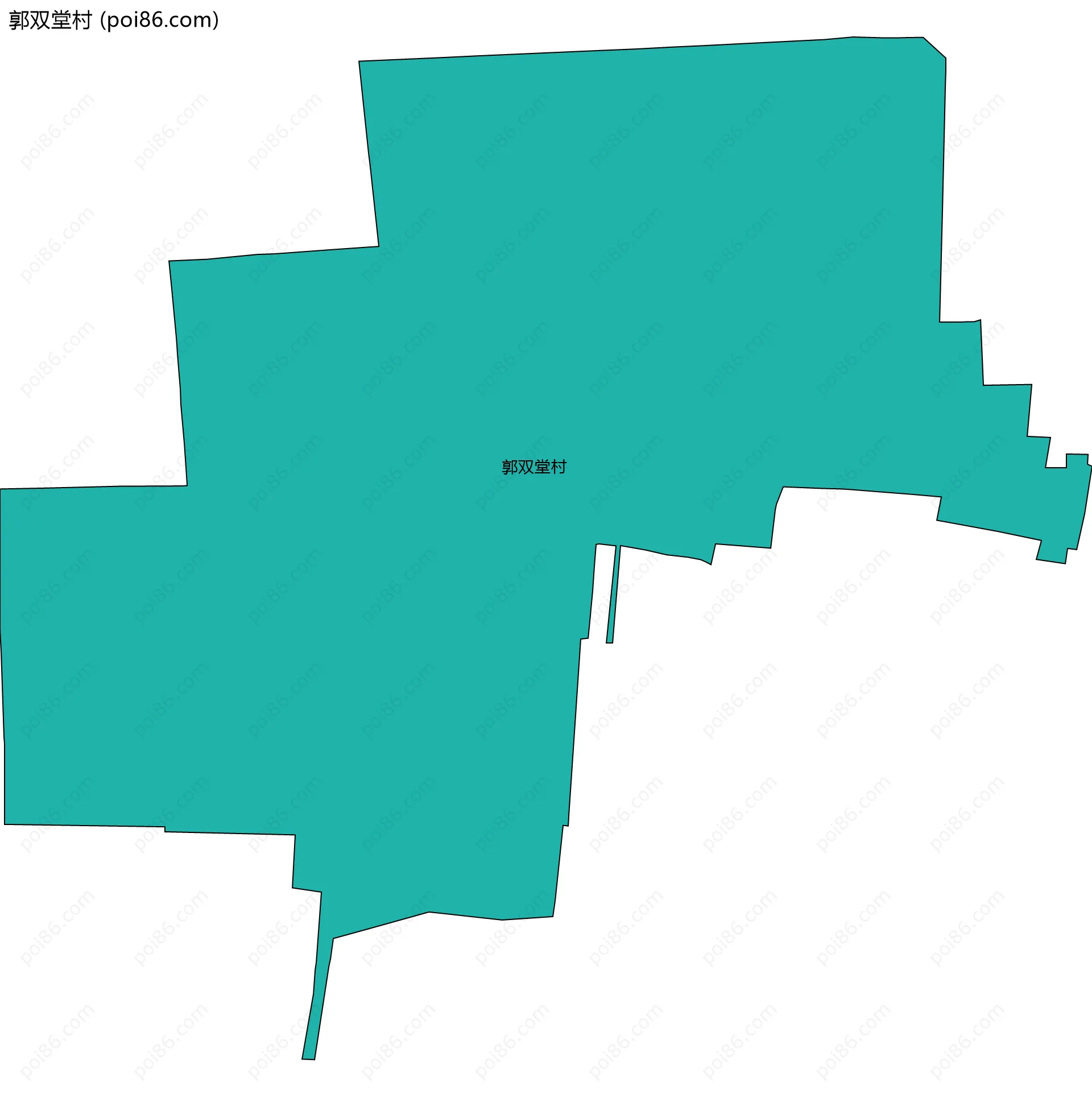郭双堂村边界地图