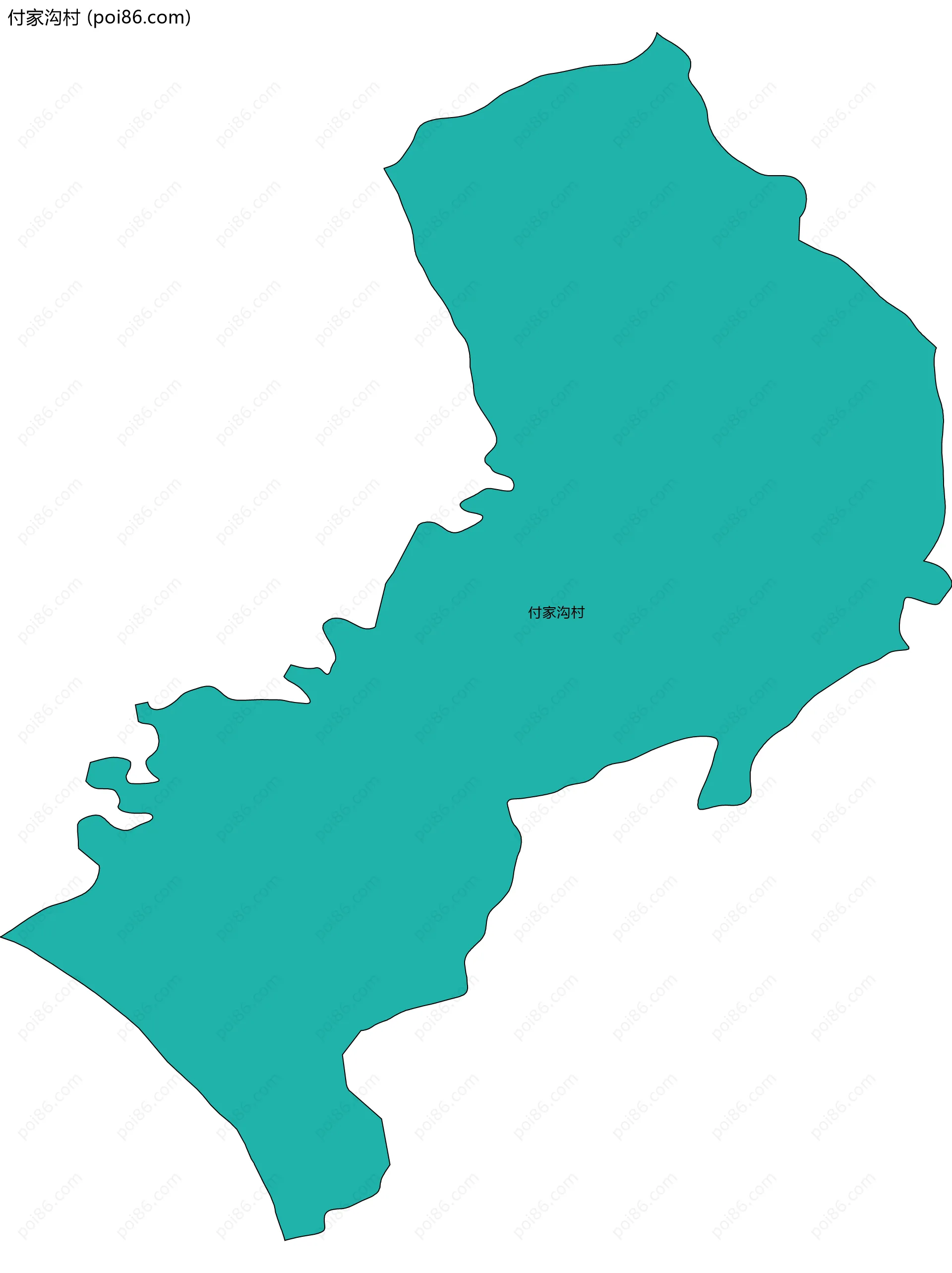 付家沟村边界地图