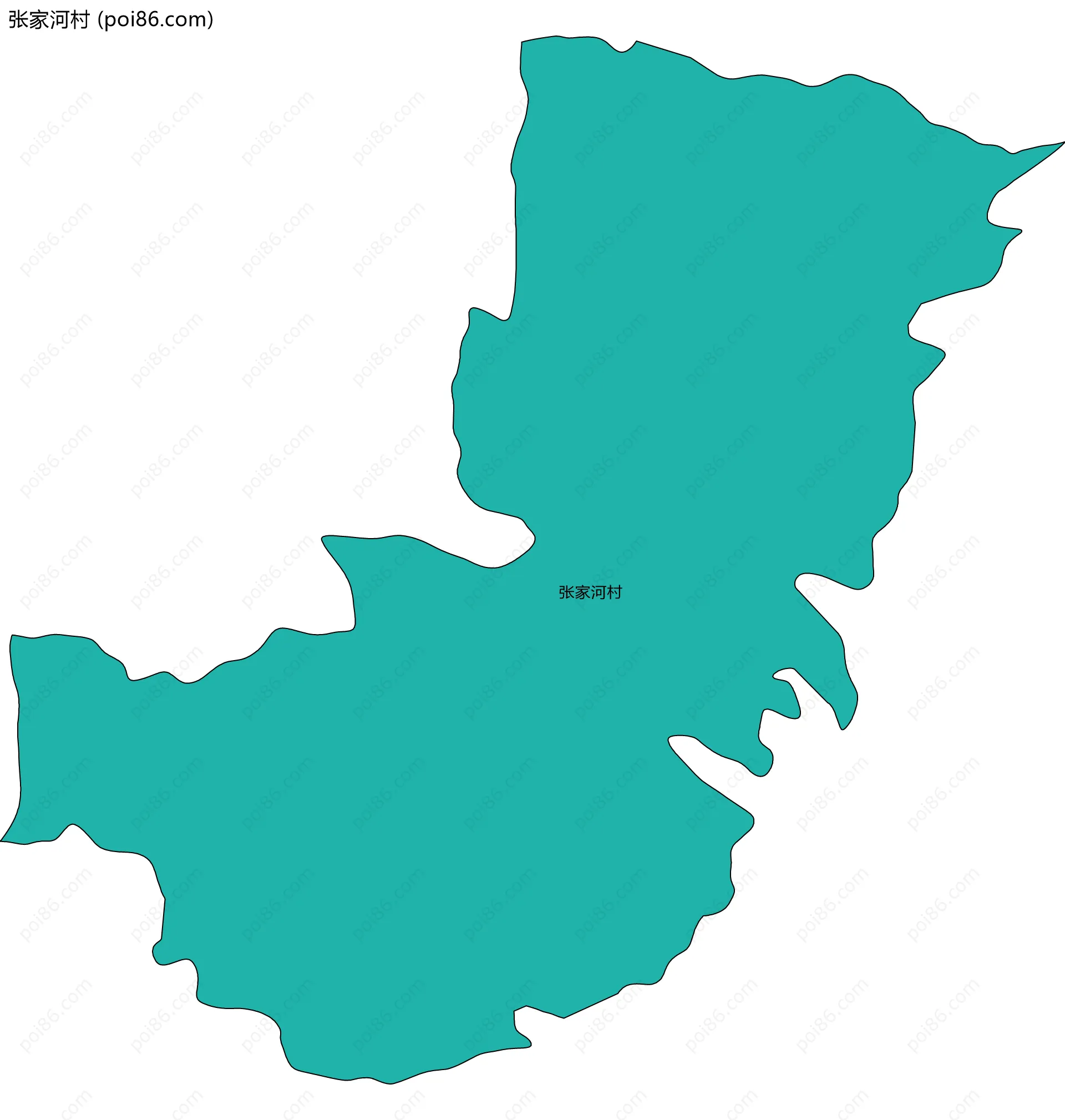 张家河村边界地图