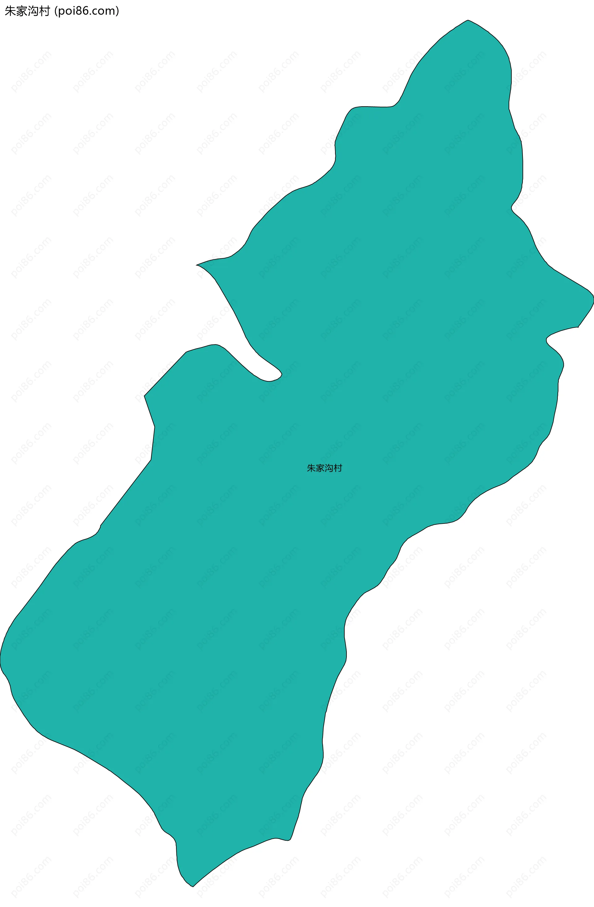 朱家沟村边界地图