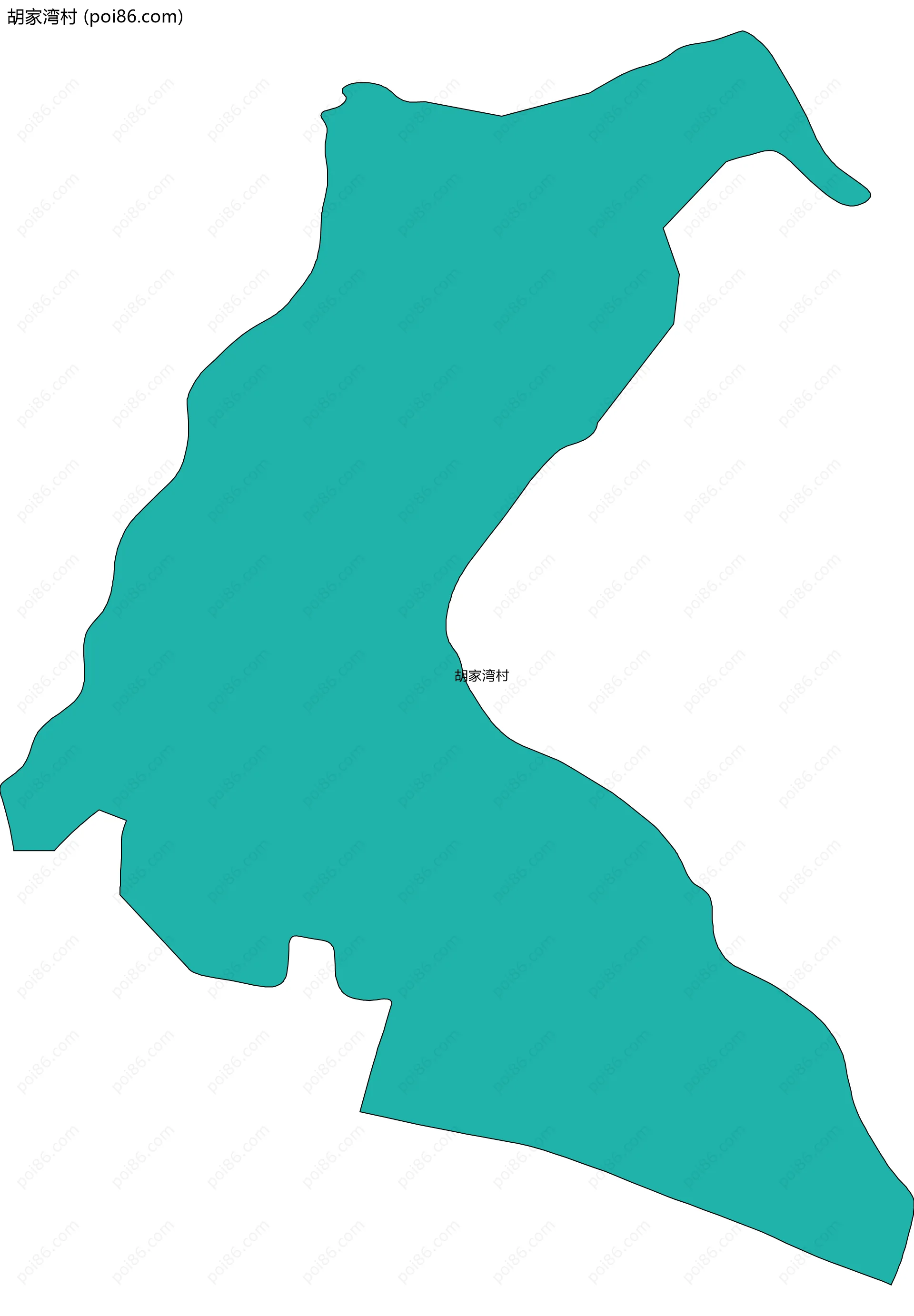 胡家湾村边界地图