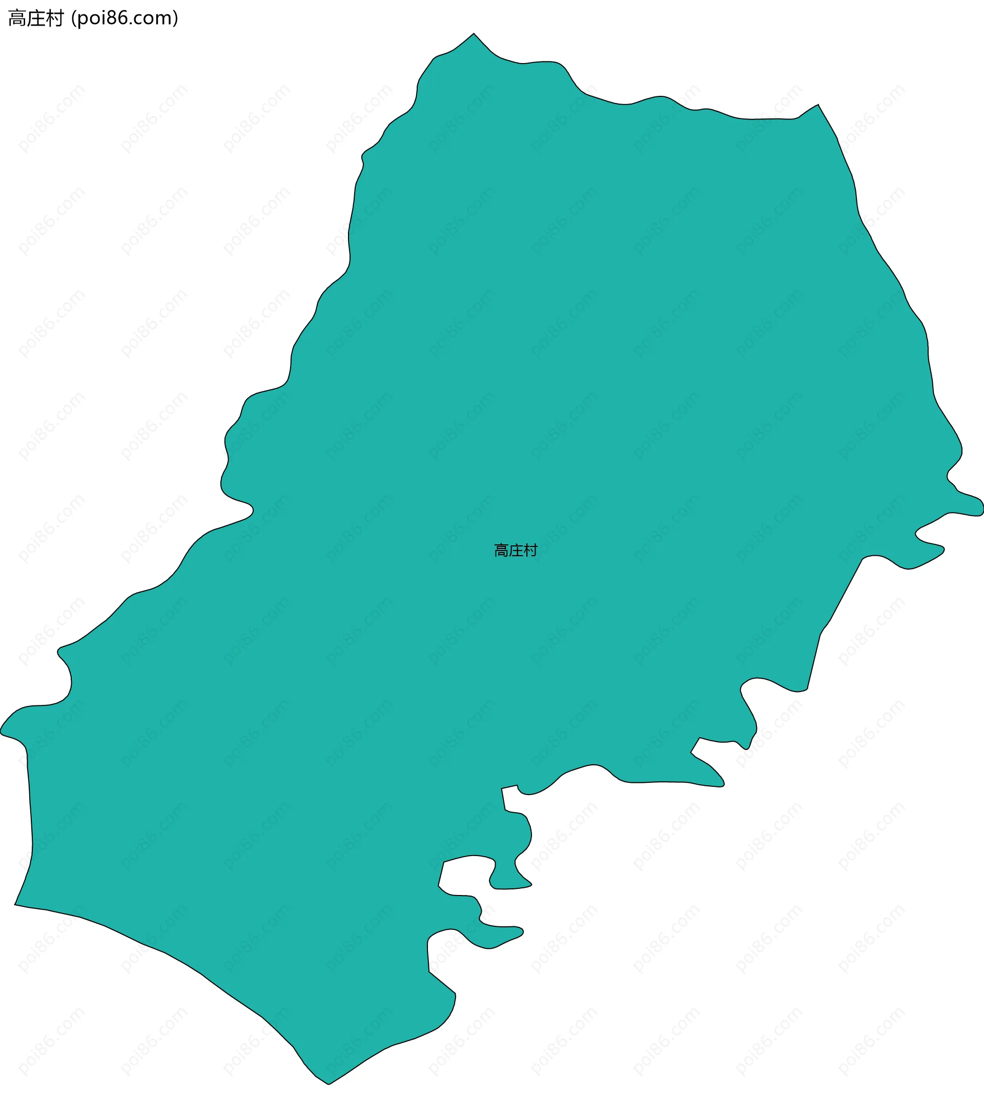 高庄村边界地图