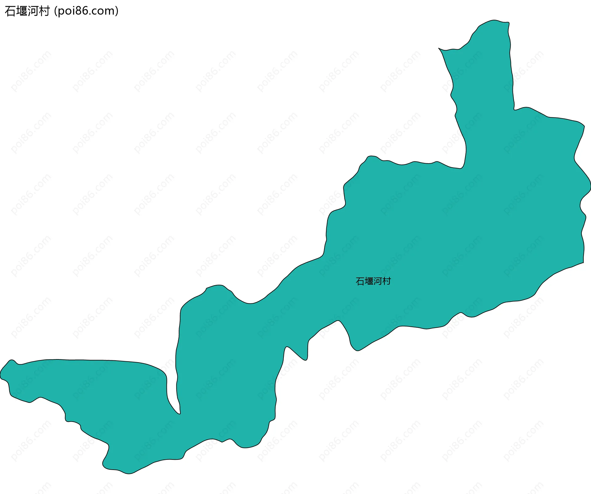 石堰河村边界地图