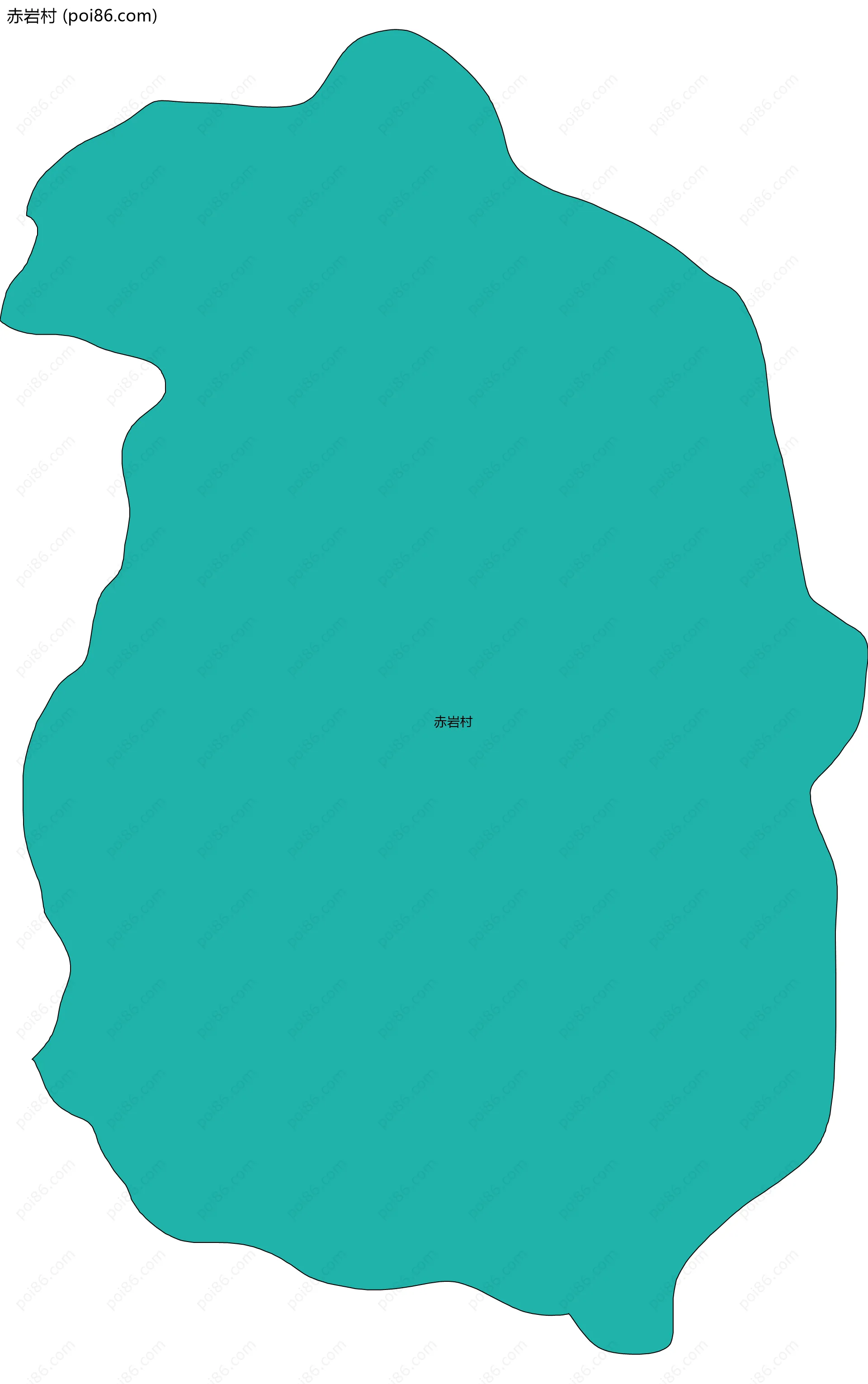 赤岩村边界地图