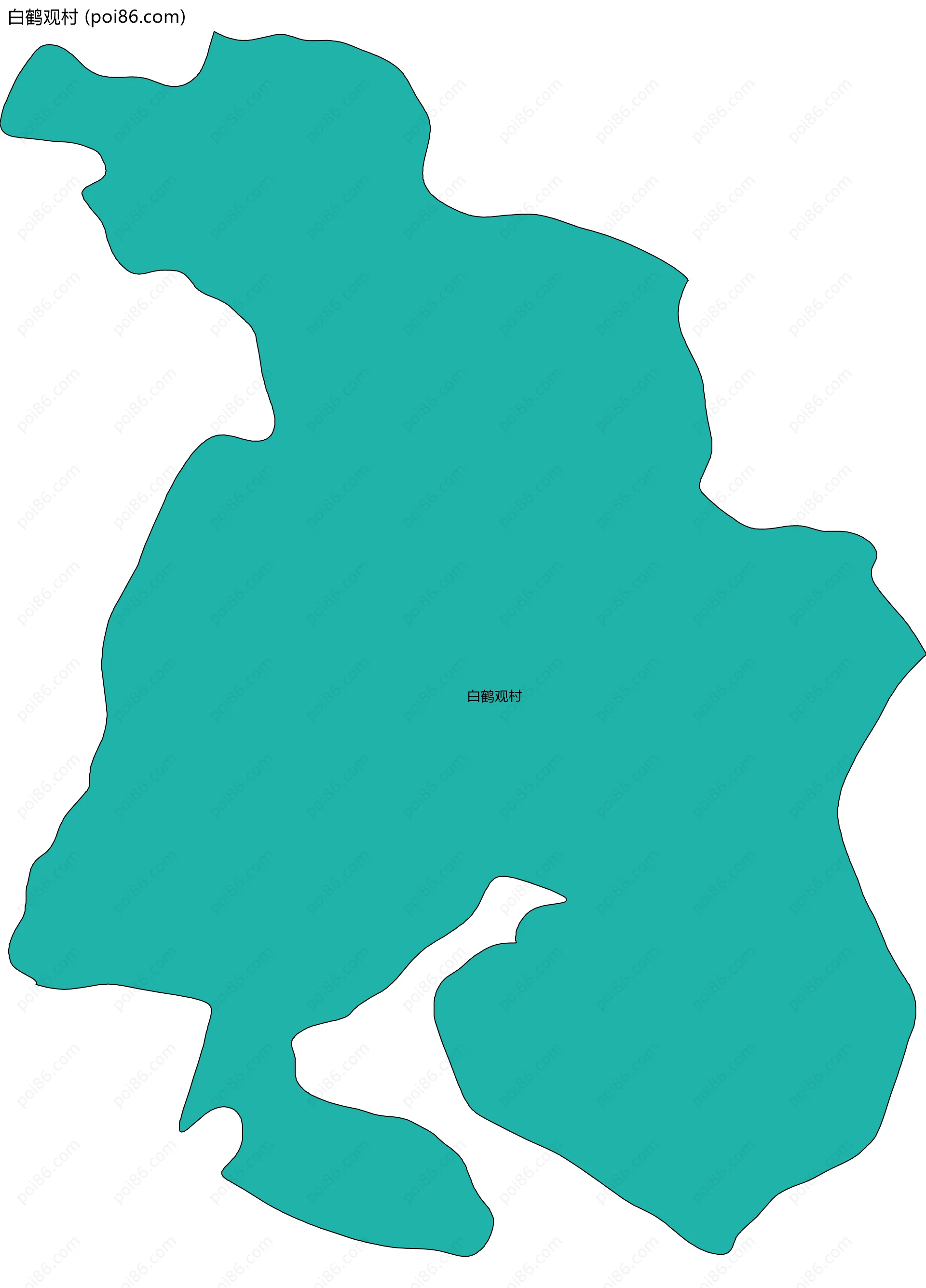 白鹤观村边界地图