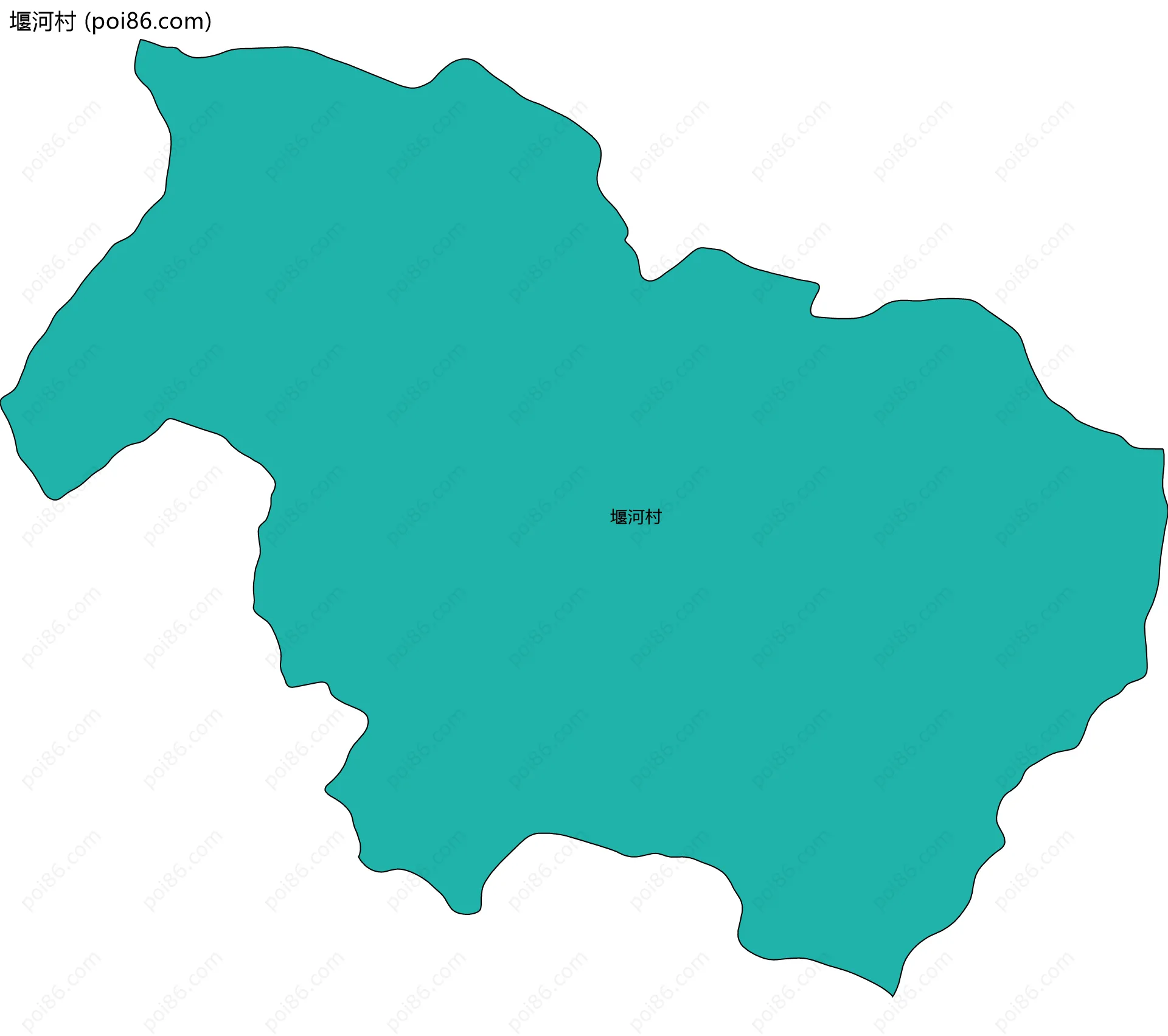 堰河村边界地图