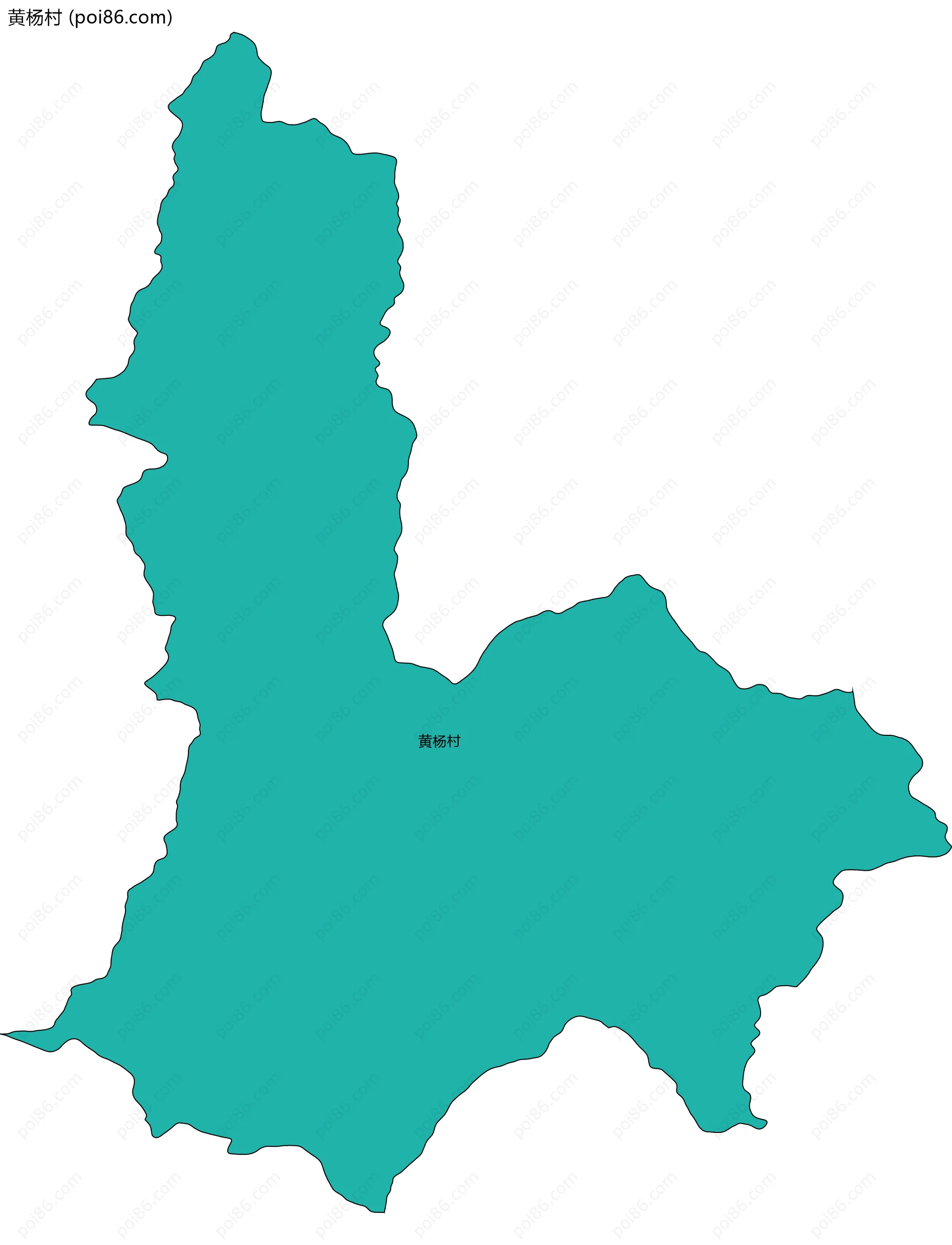 黄杨村边界地图