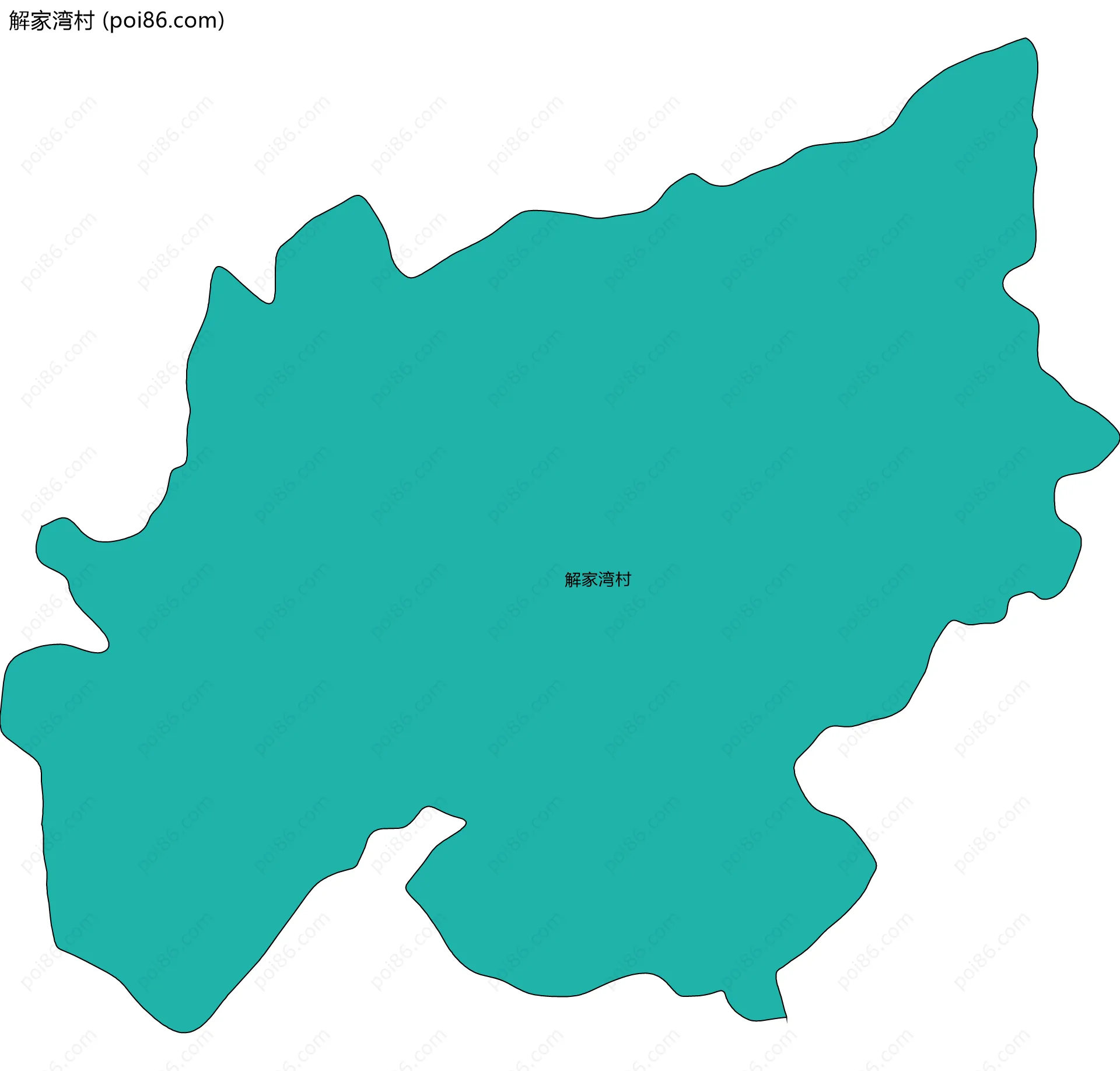 解家湾村边界地图