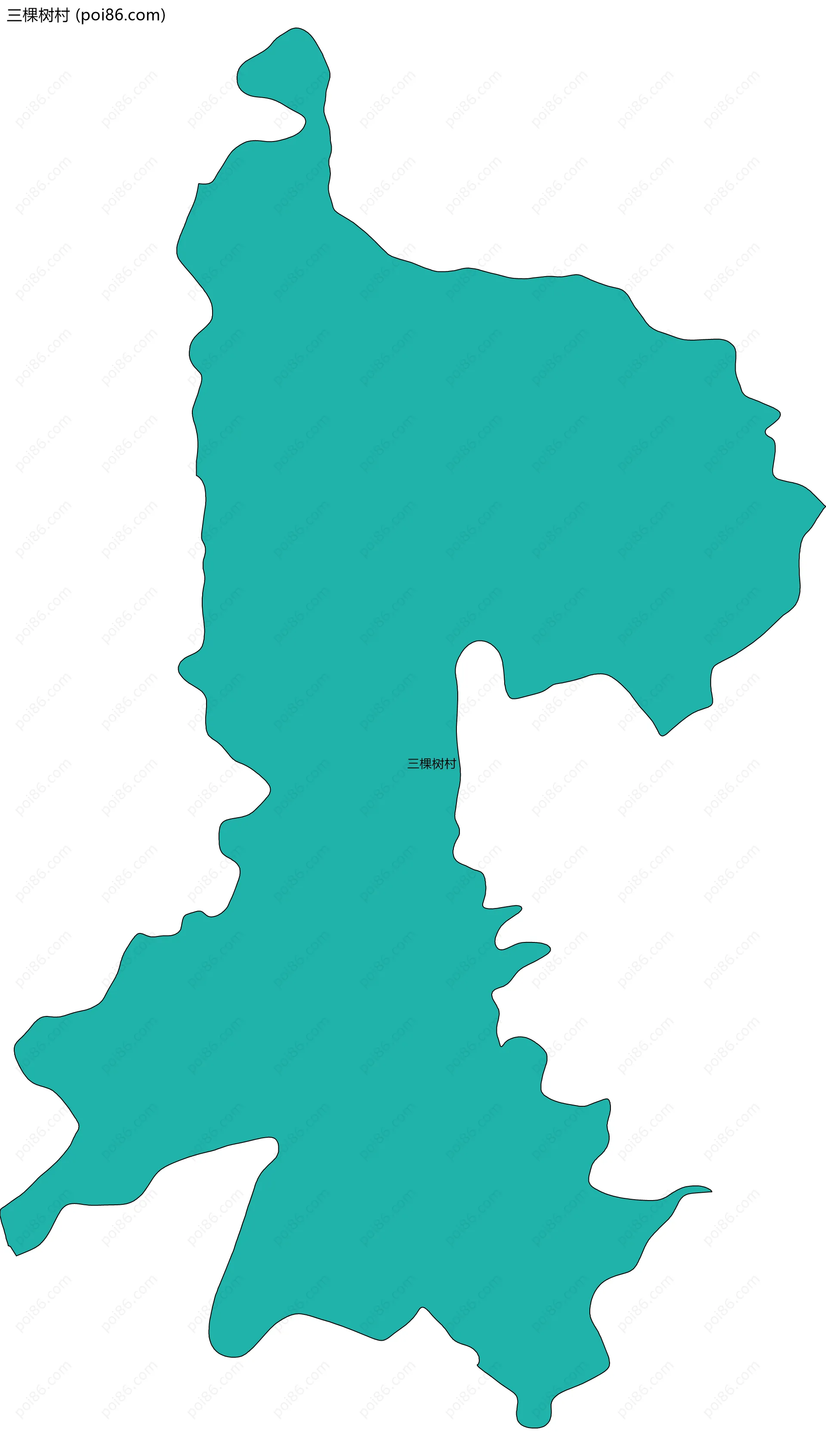 三棵树村边界地图