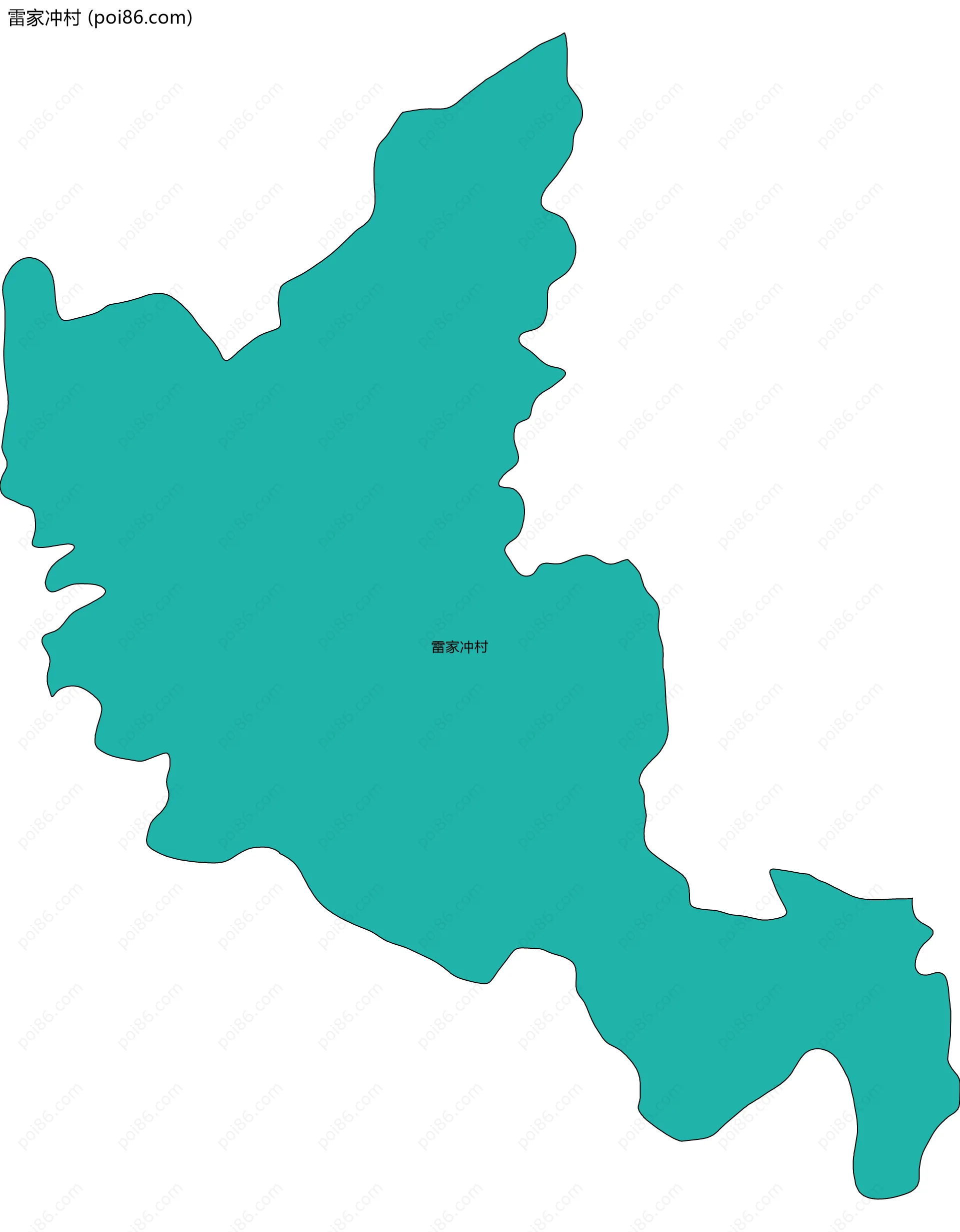 雷家冲村边界地图