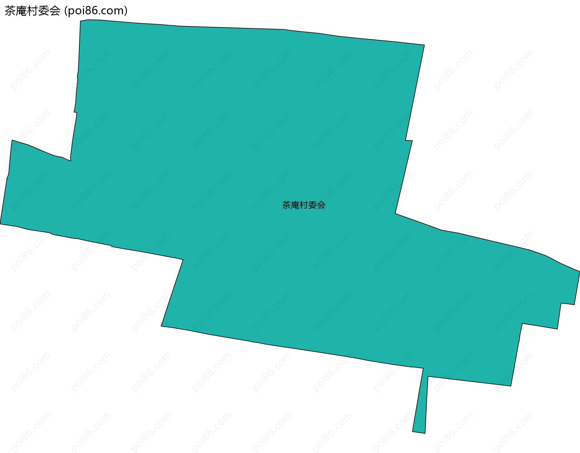 茶庵村委会边界地图
