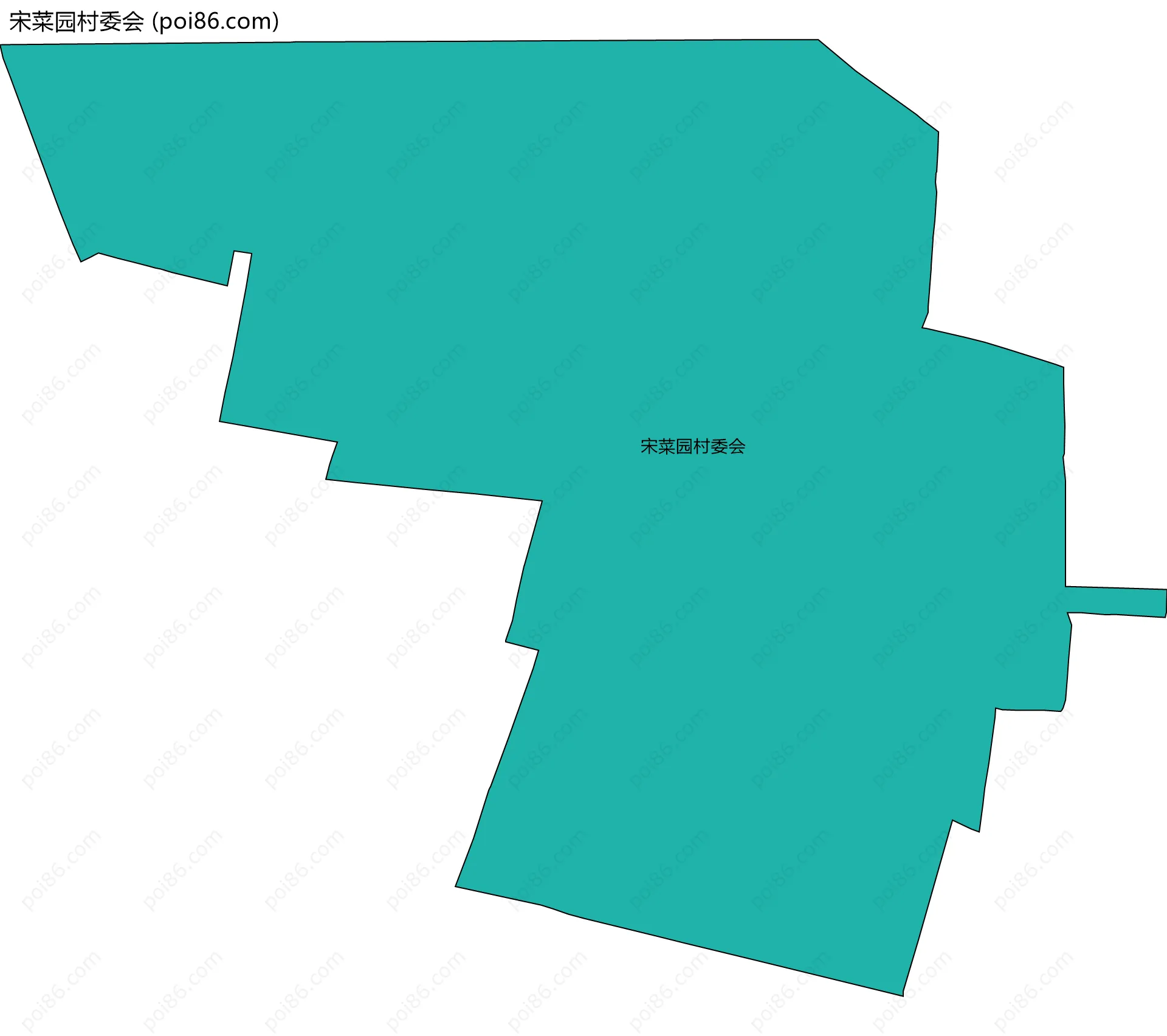 宋菜园村委会边界地图