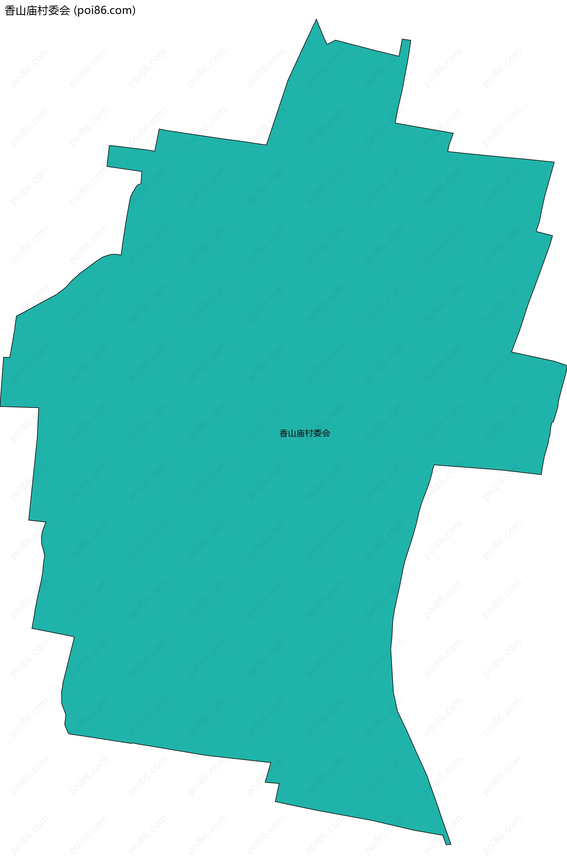 香山庙村委会边界地图