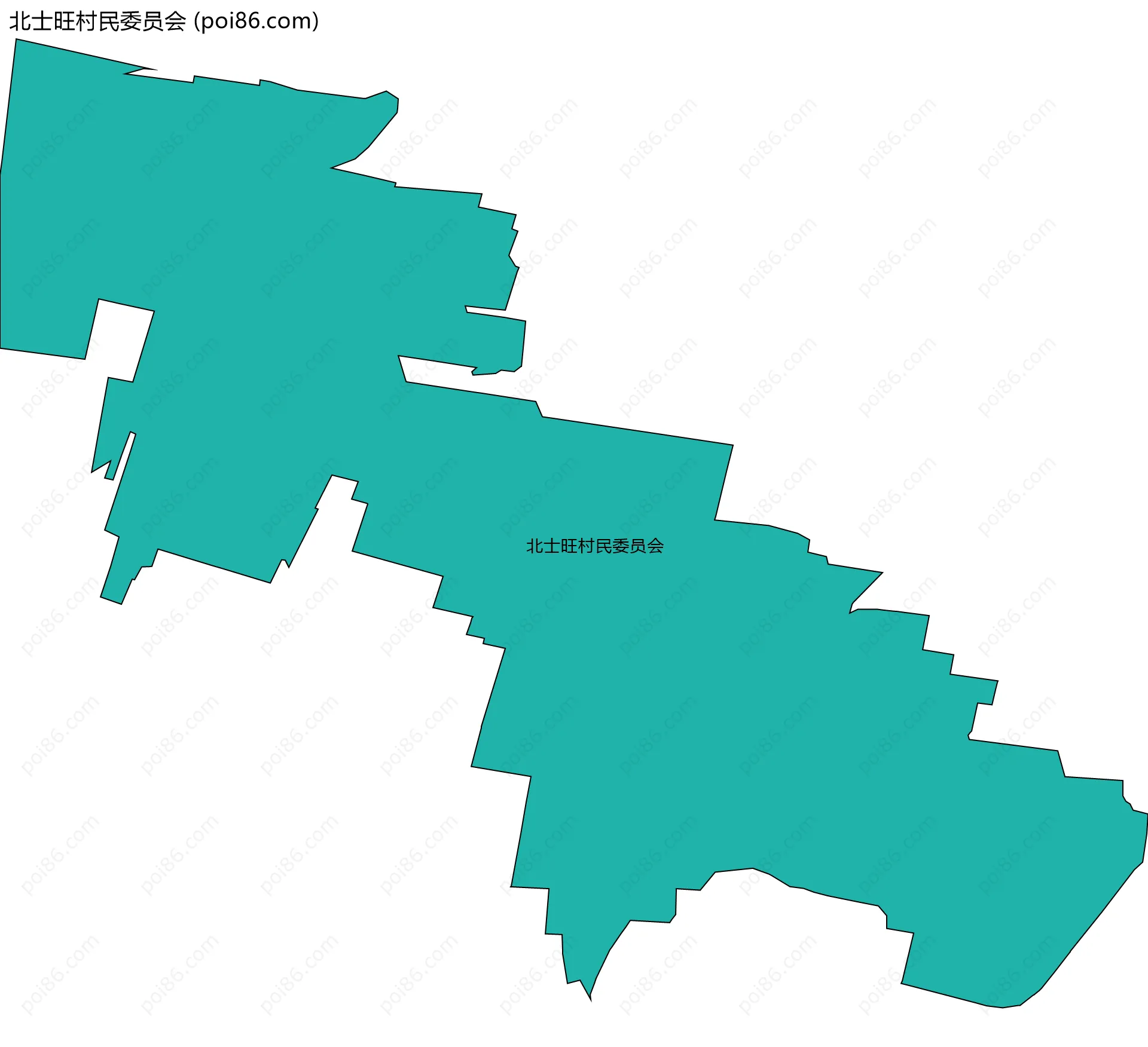 北士旺村民委员会边界地图