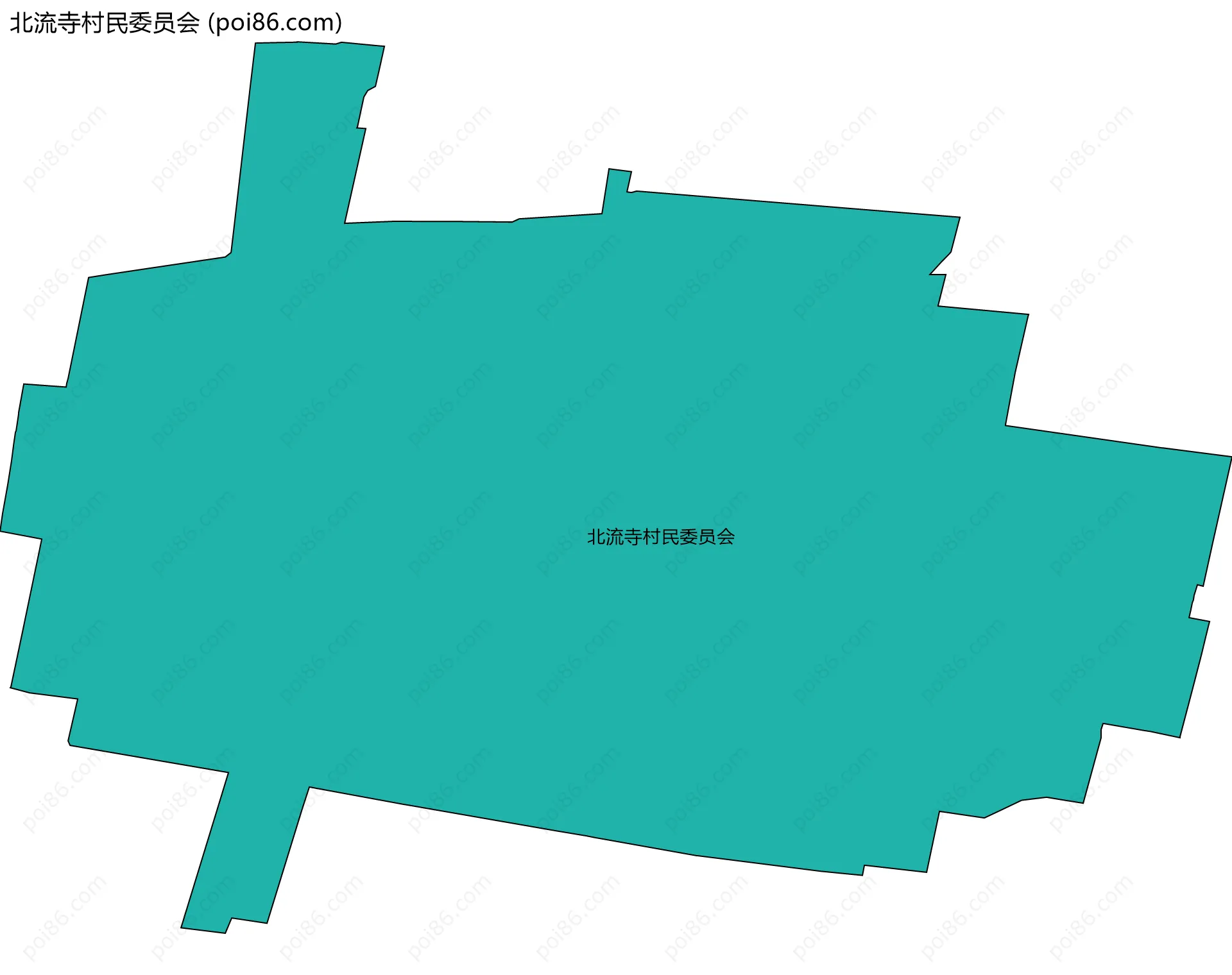 北流寺村民委员会边界地图