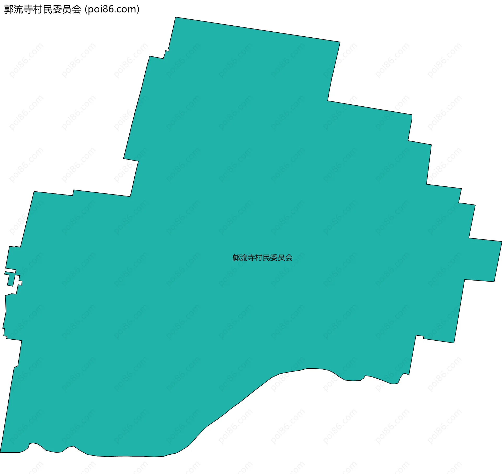 郭流寺村民委员会边界地图