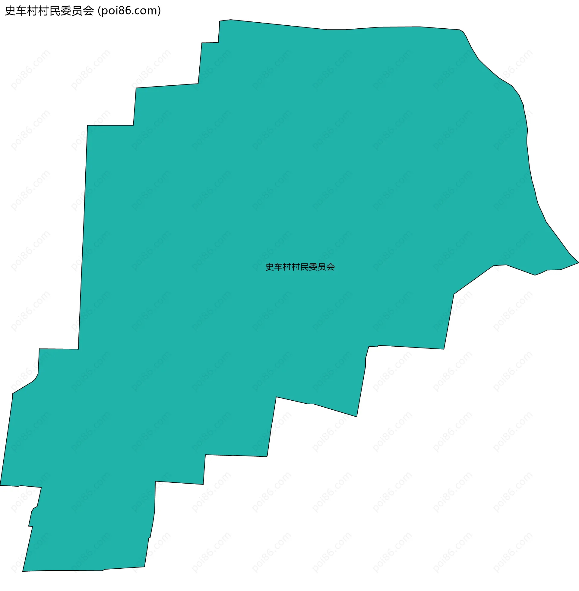 史车村村民委员会边界地图