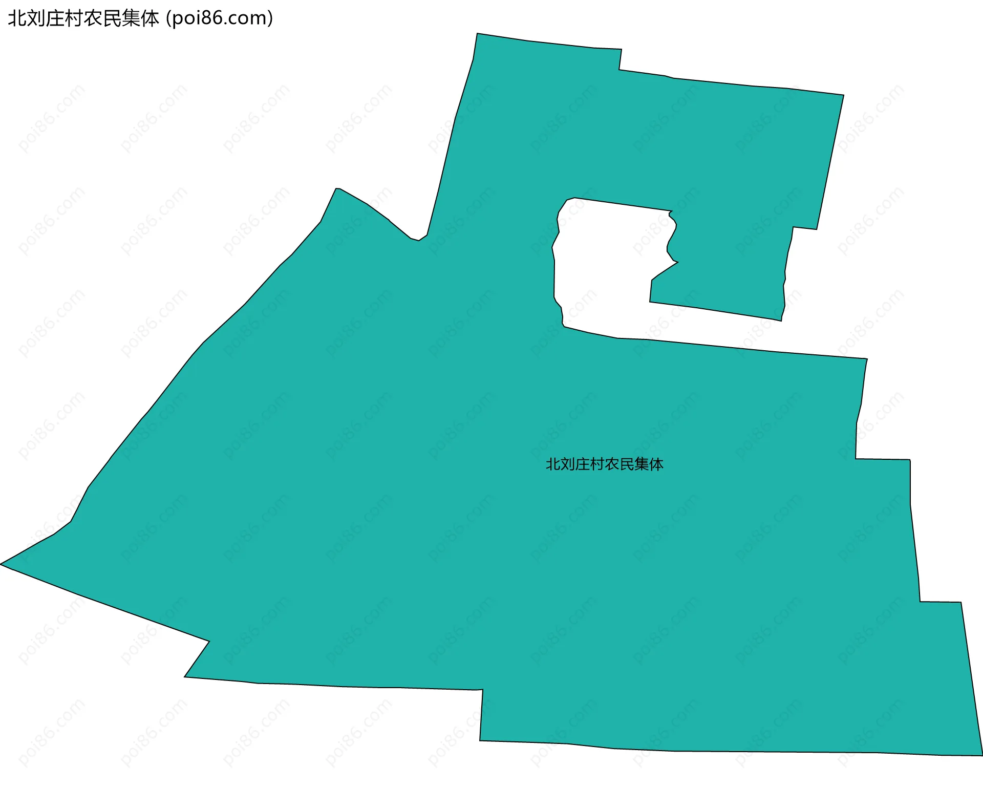北刘庄村农民集体边界地图