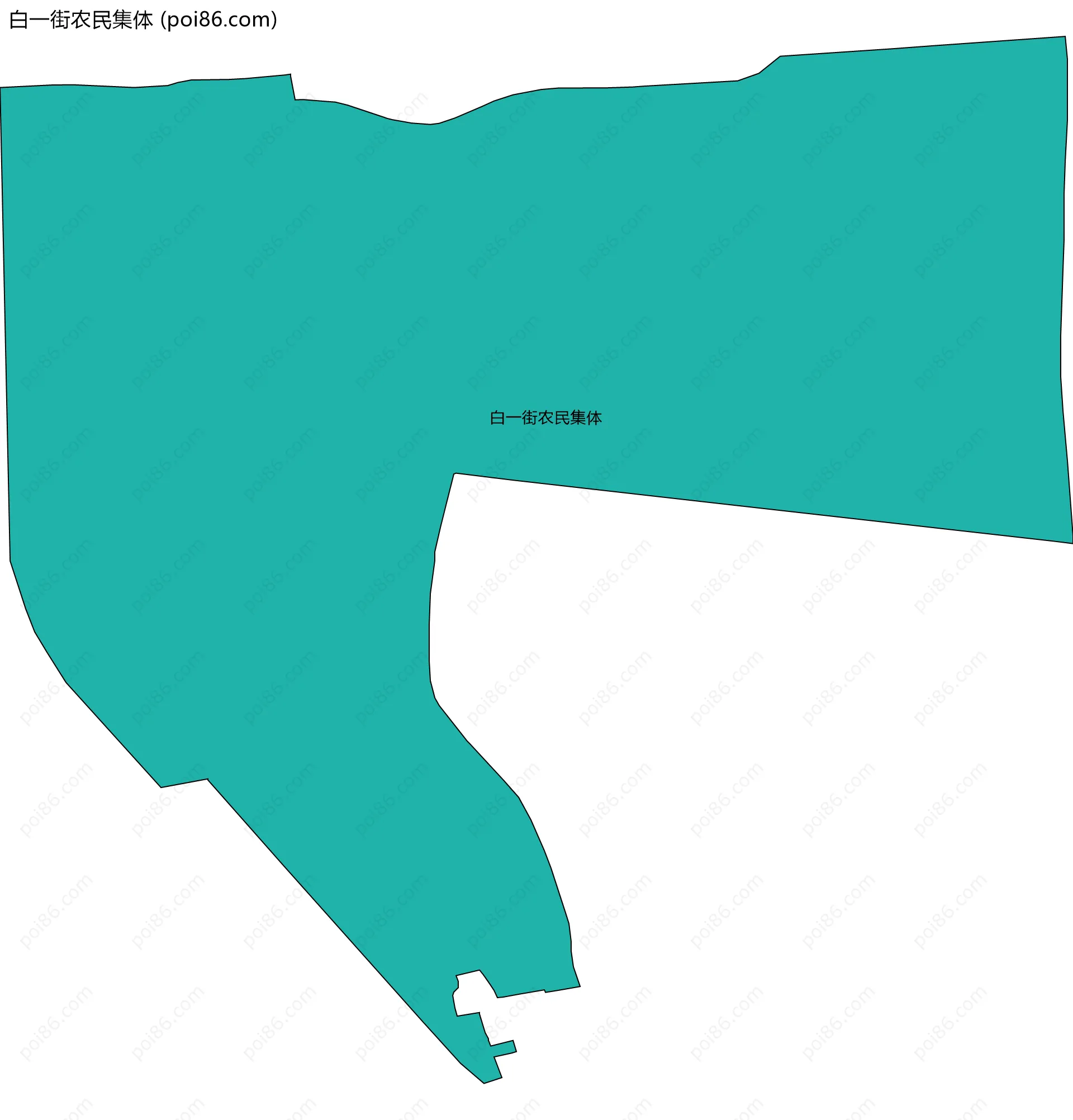 白一街农民集体边界地图