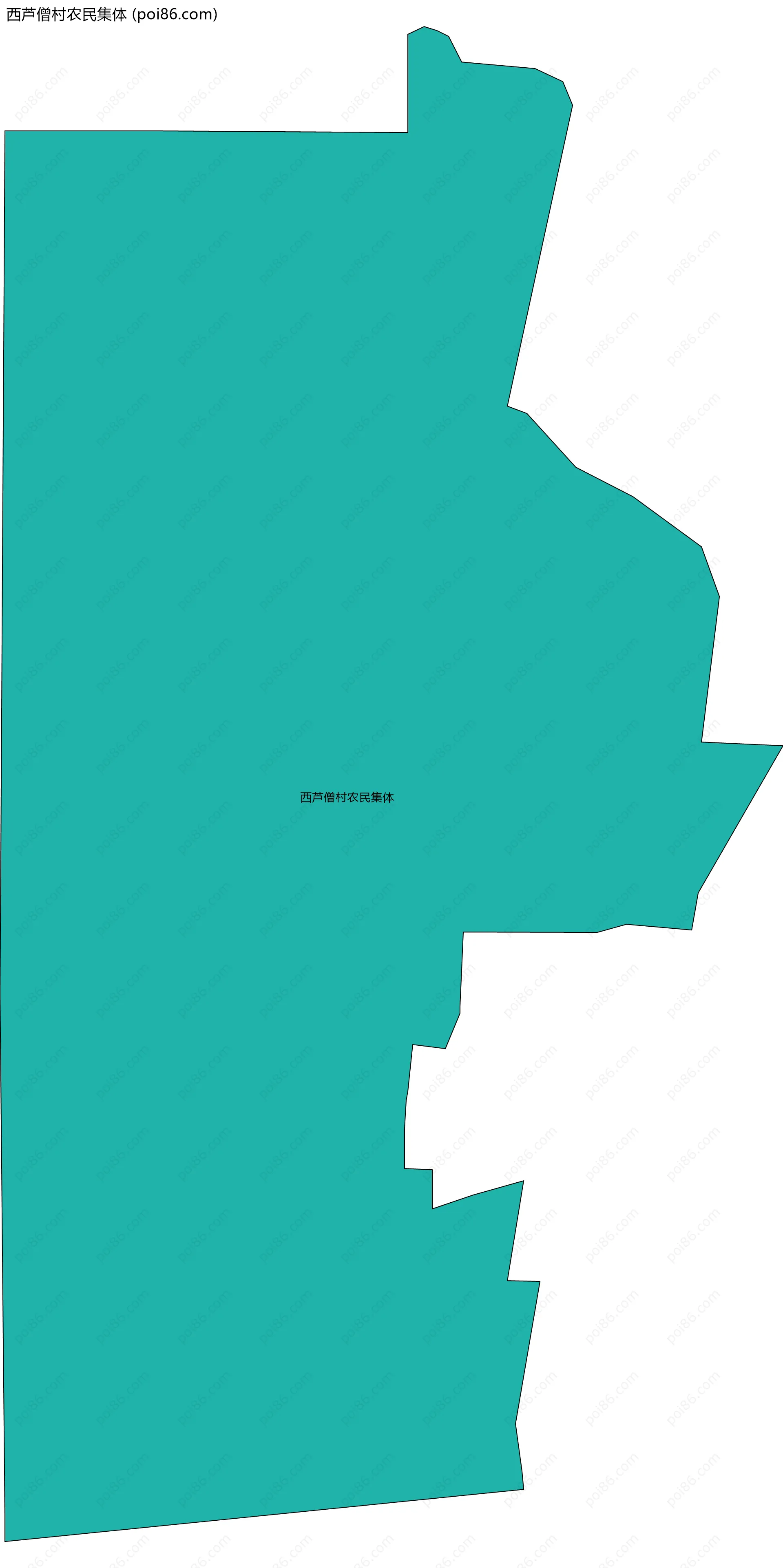 西芦僧村农民集体边界地图
