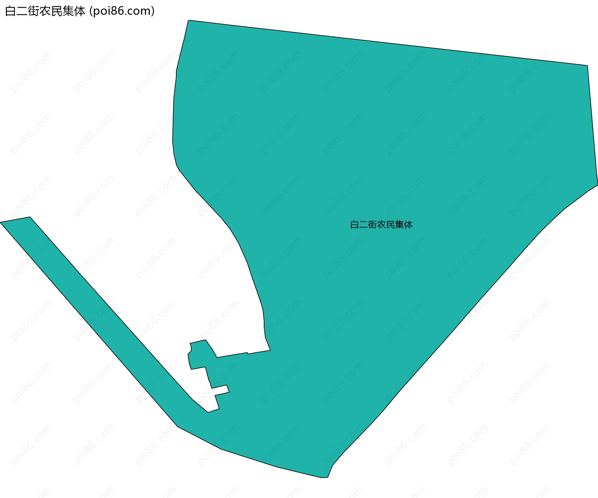 白二街农民集体边界地图