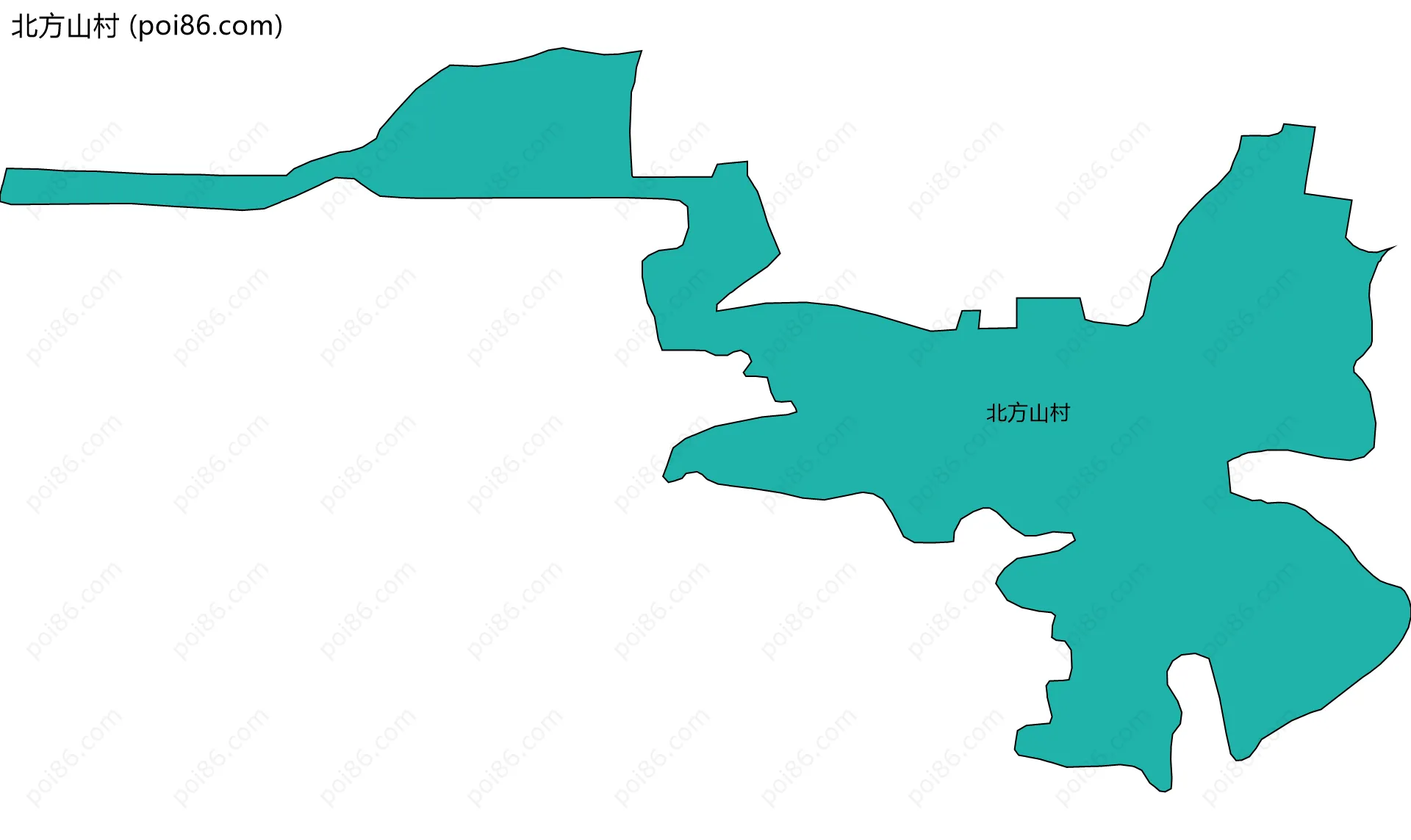北方山村边界地图