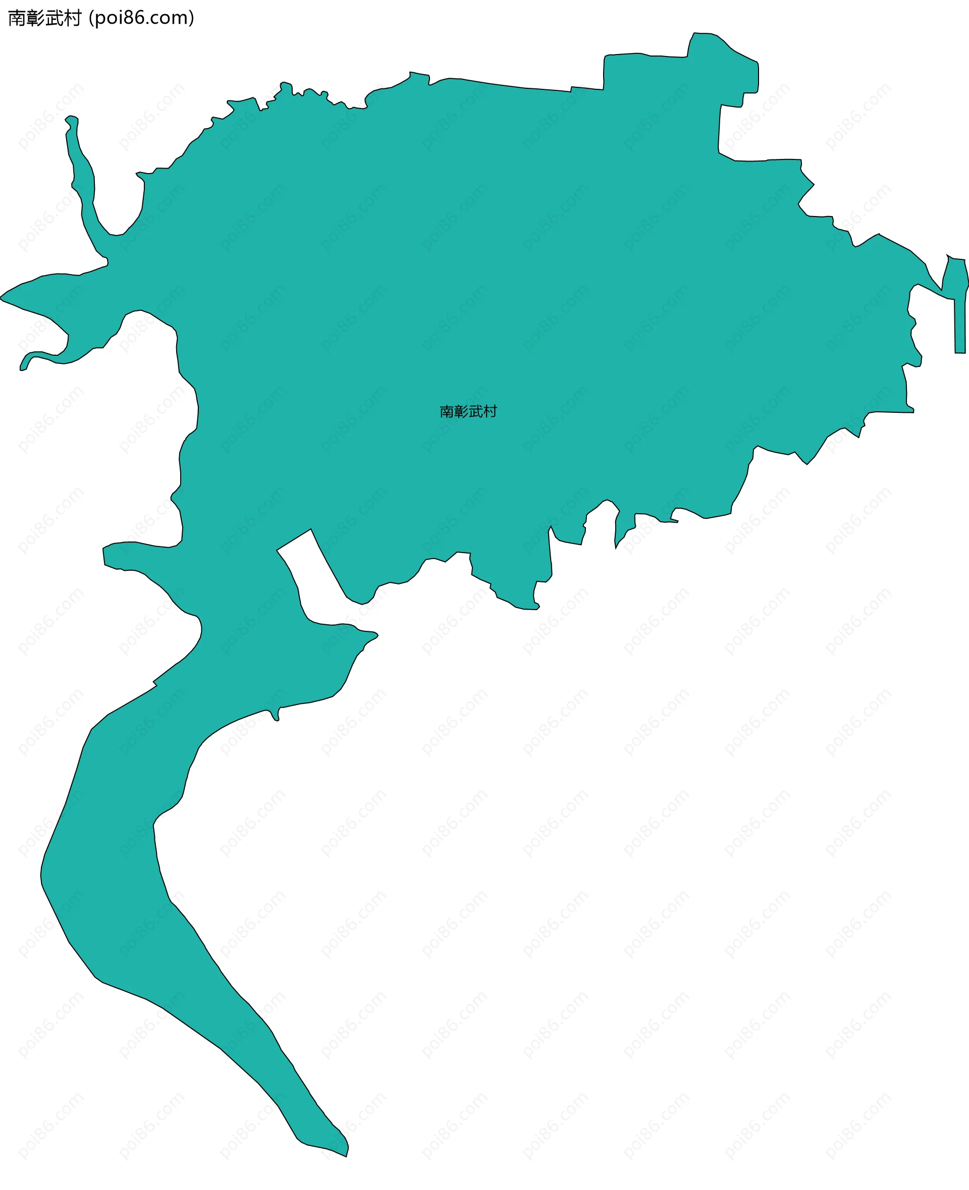 南彰武村边界地图