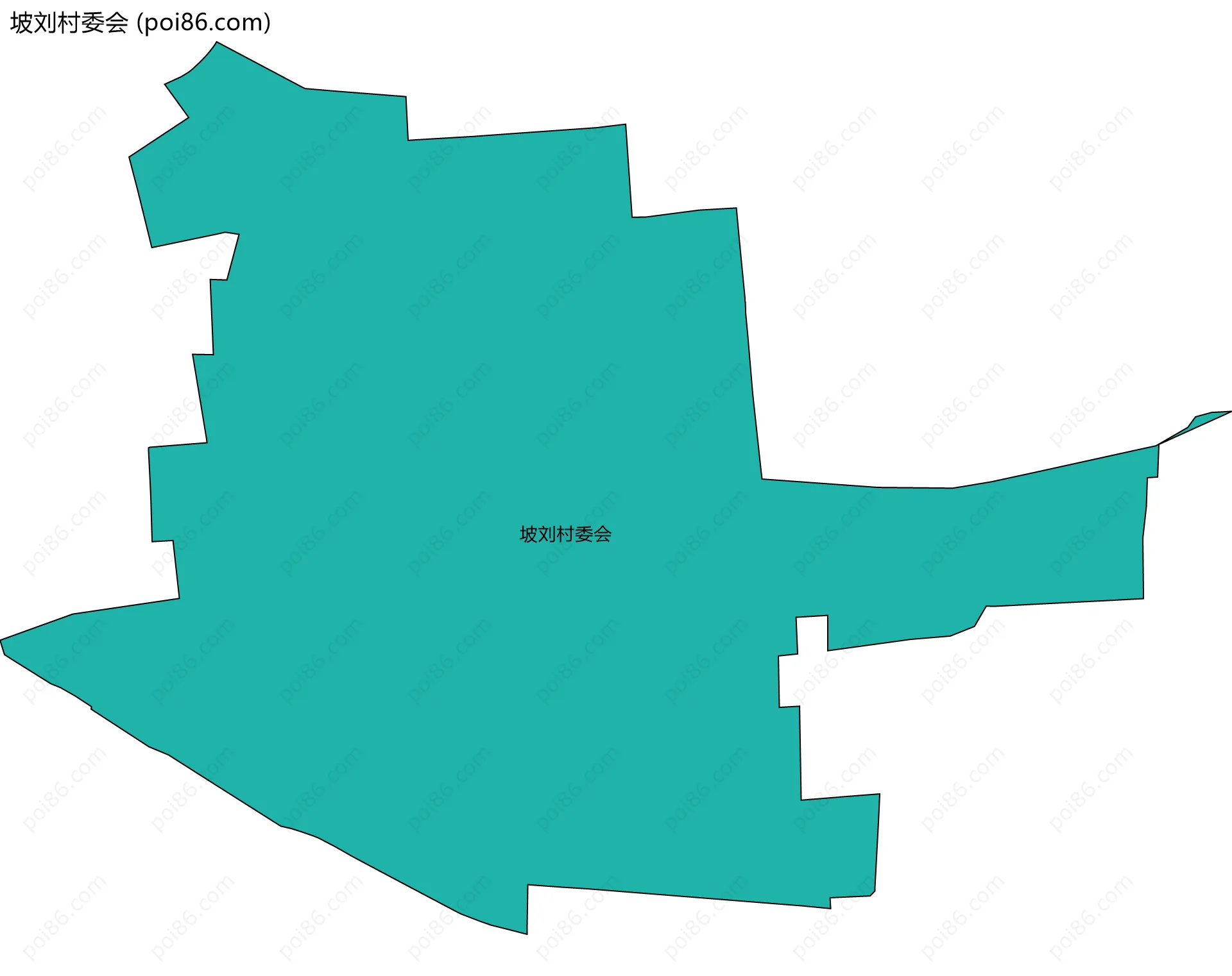 坡刘村委会边界地图