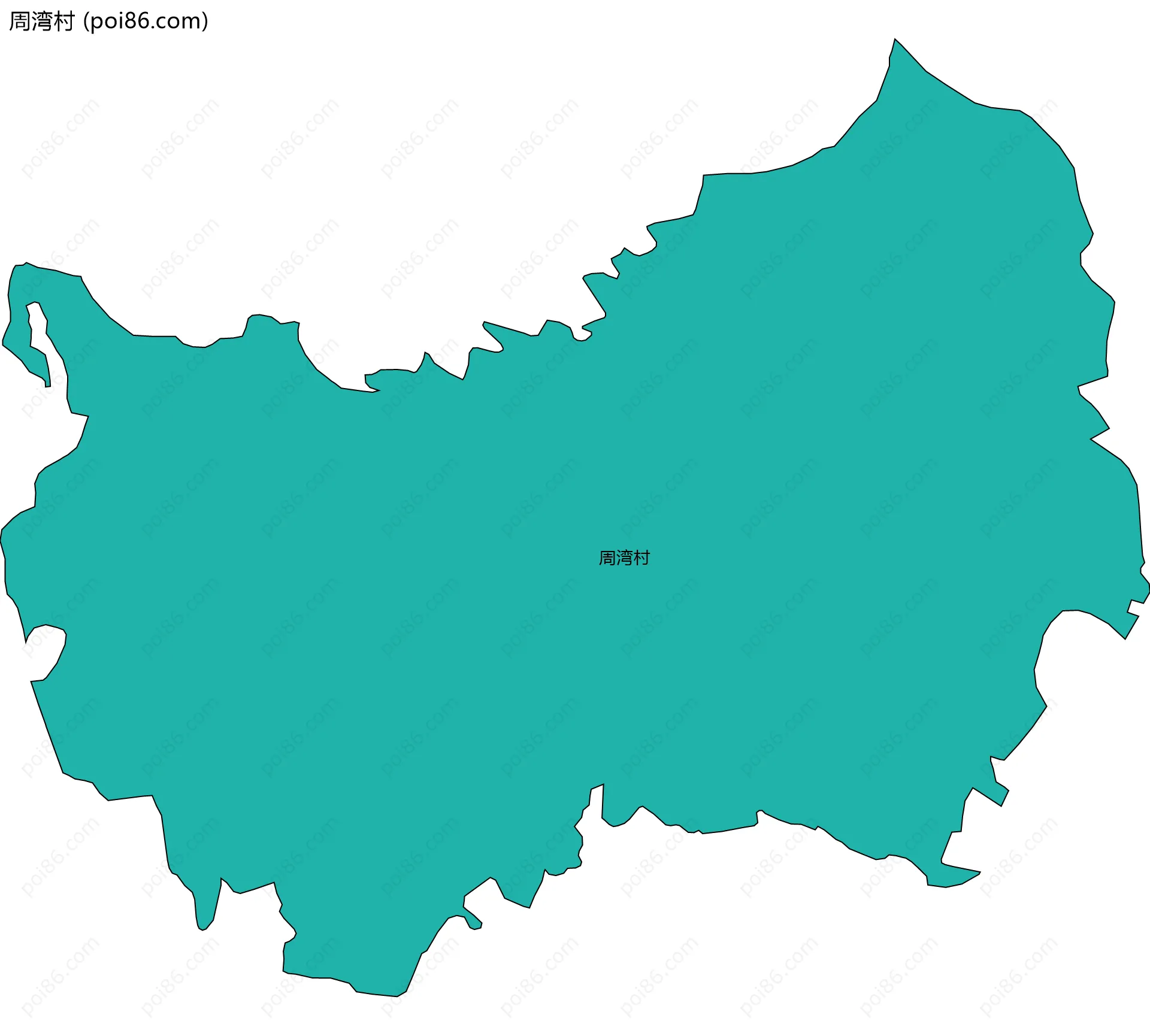 周湾村边界地图