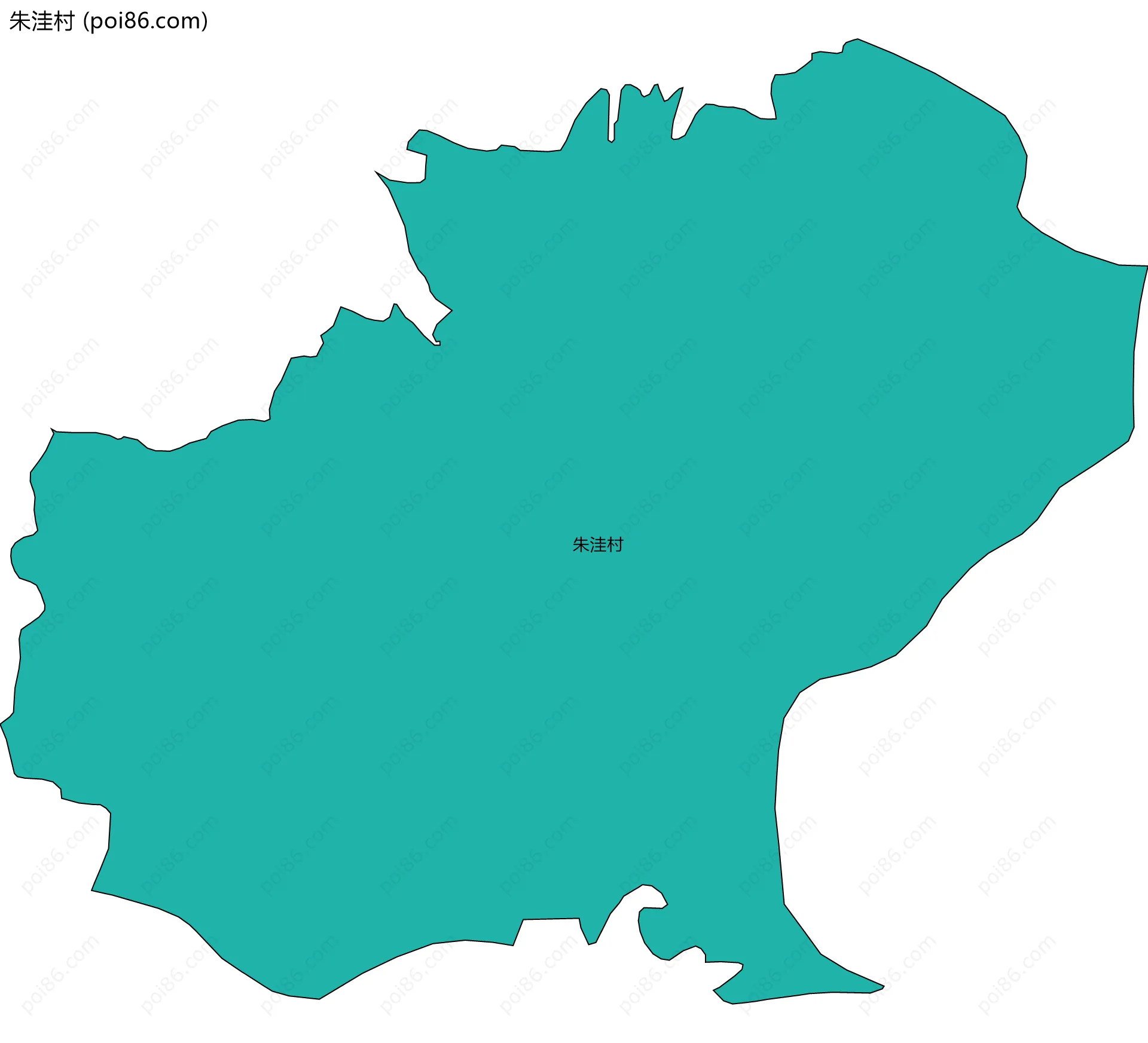 朱洼村边界地图