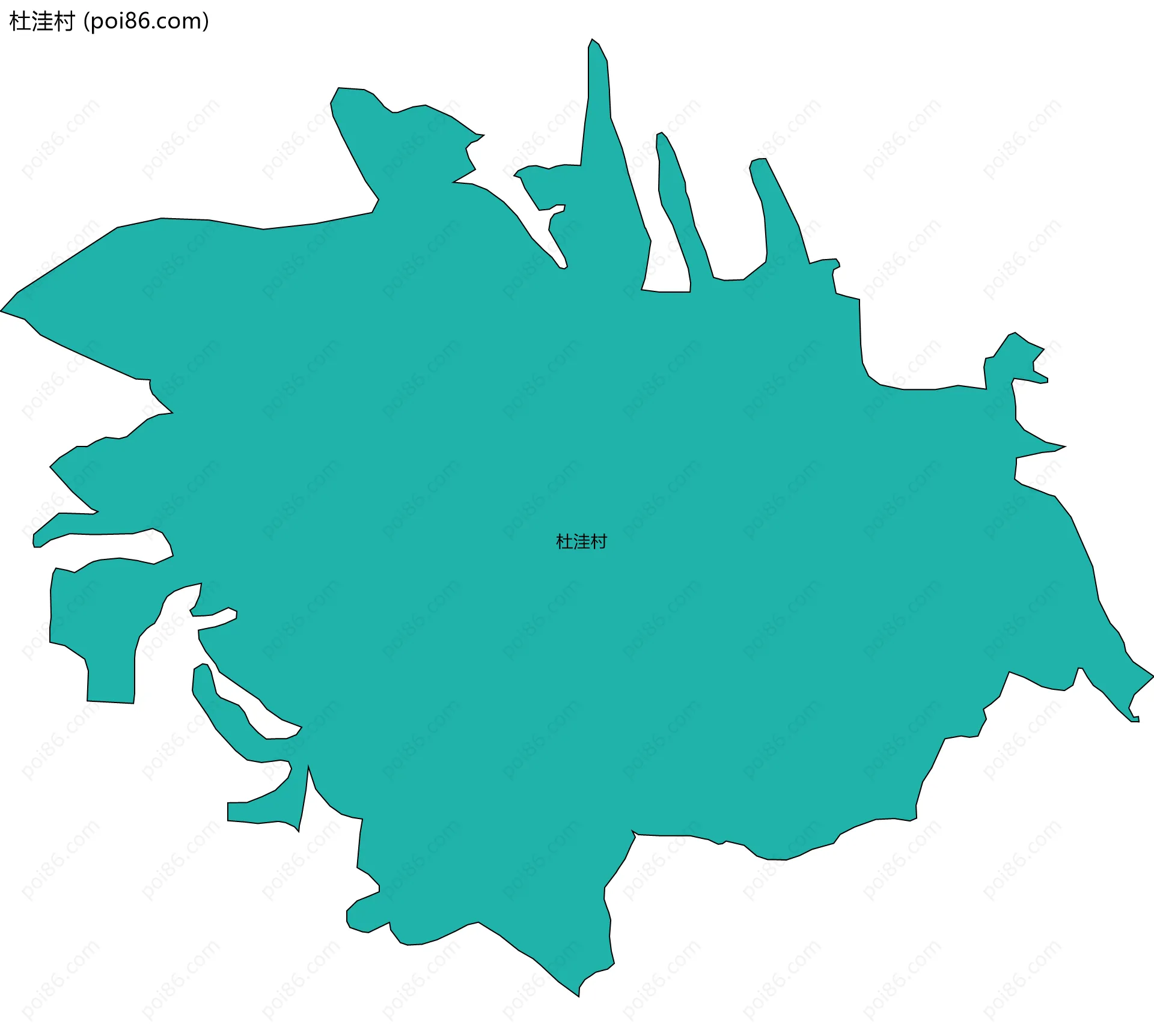 杜洼村边界地图