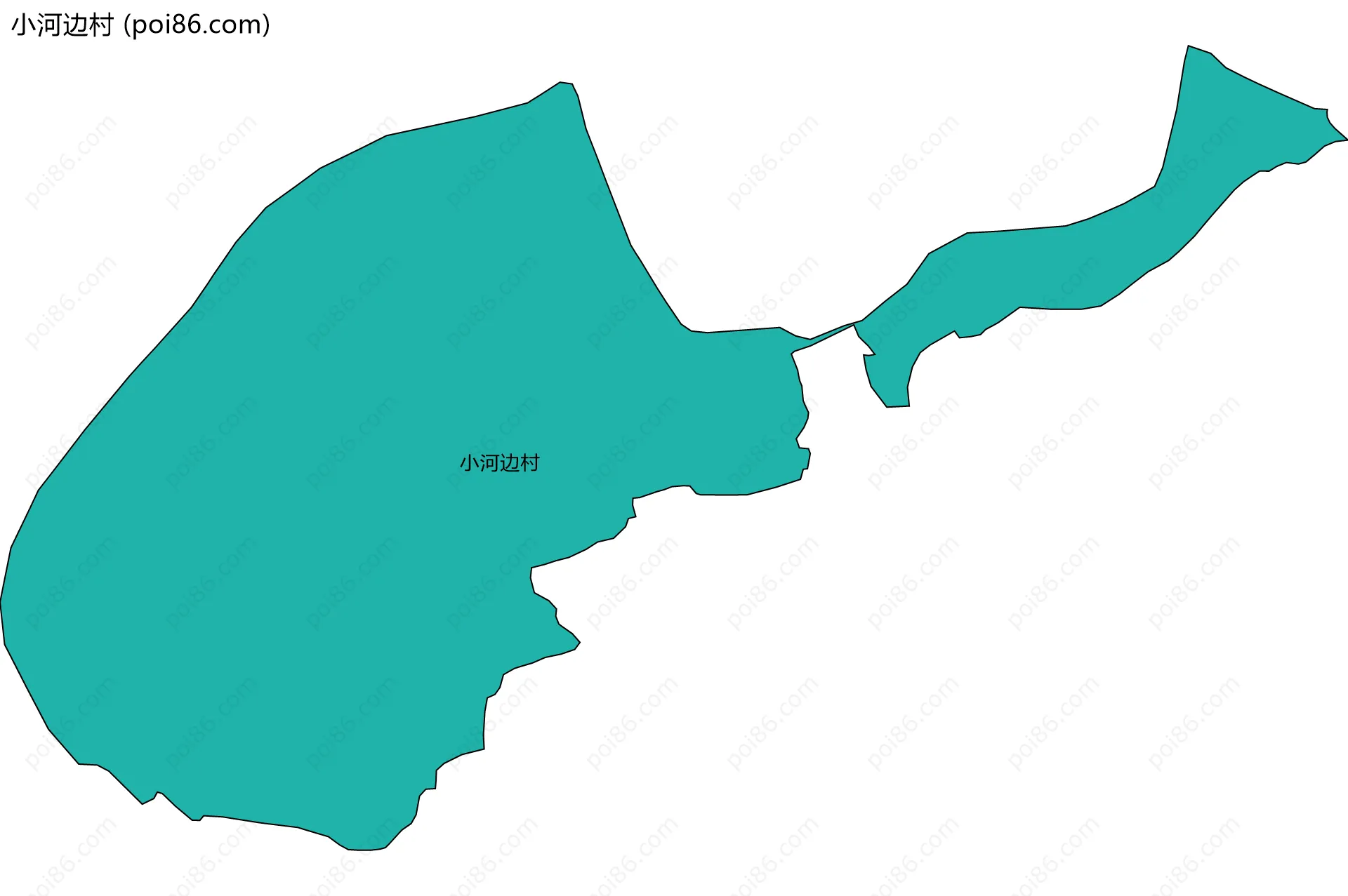 小河边村边界地图