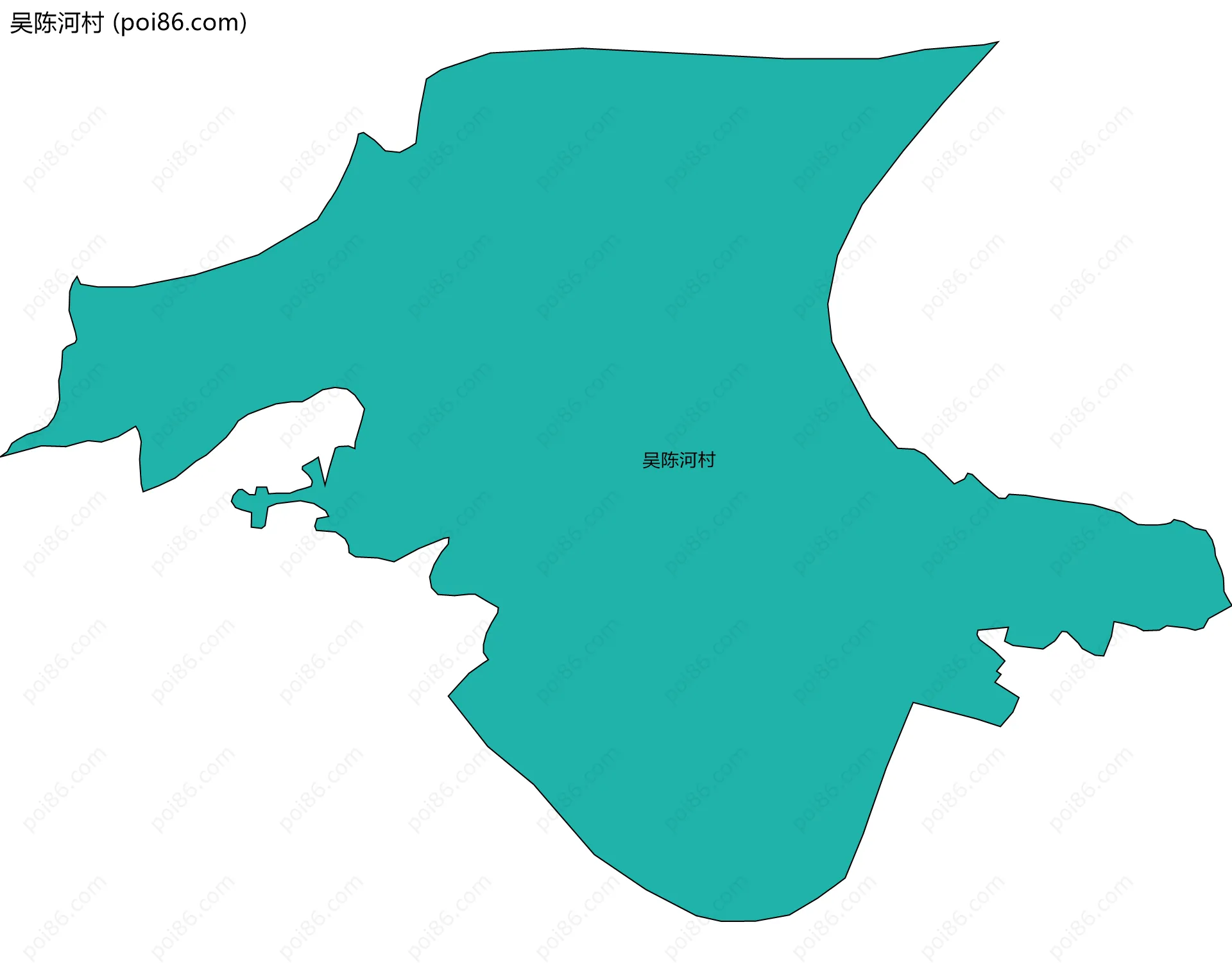 吴陈河村边界地图