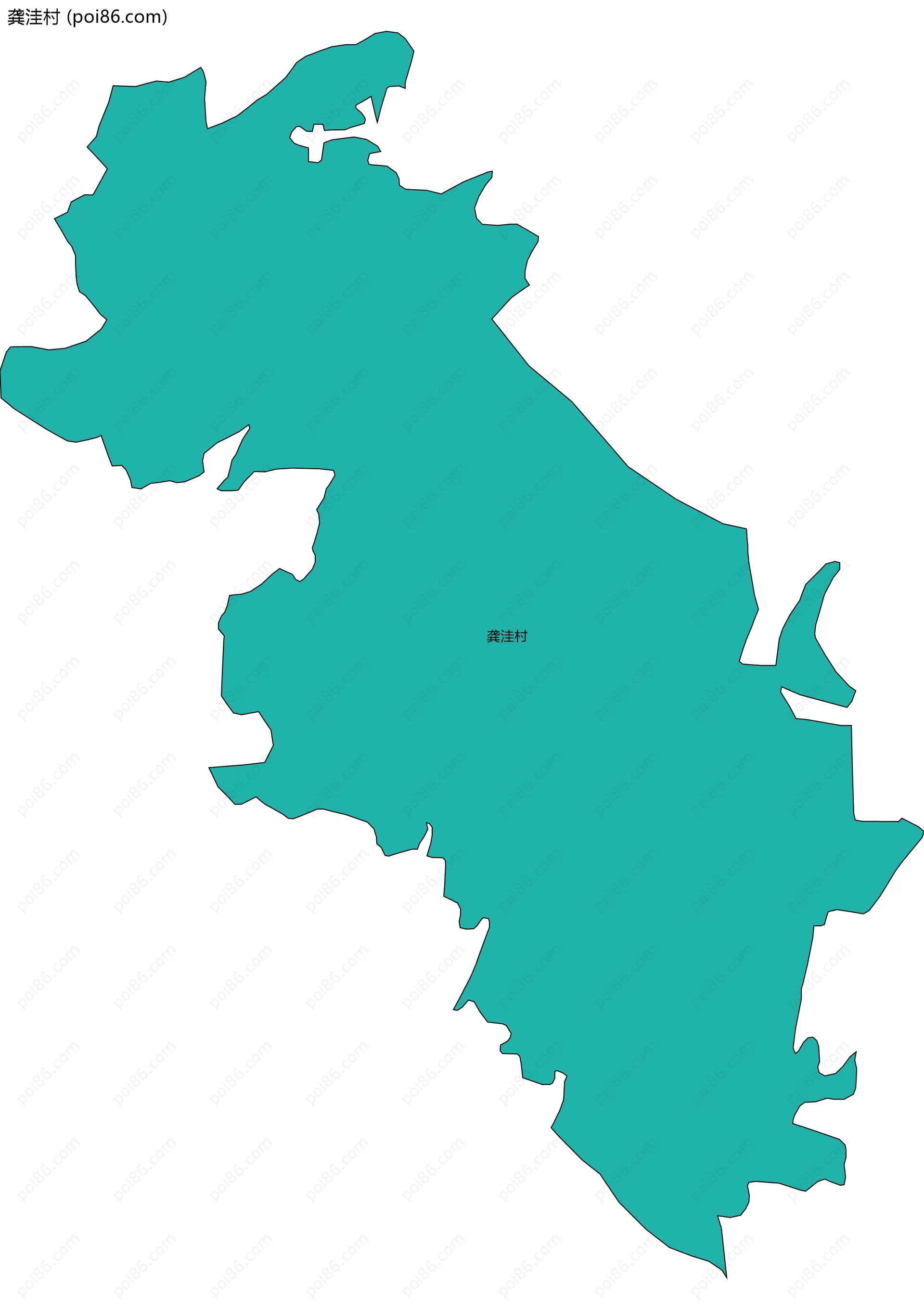 龚洼村边界地图