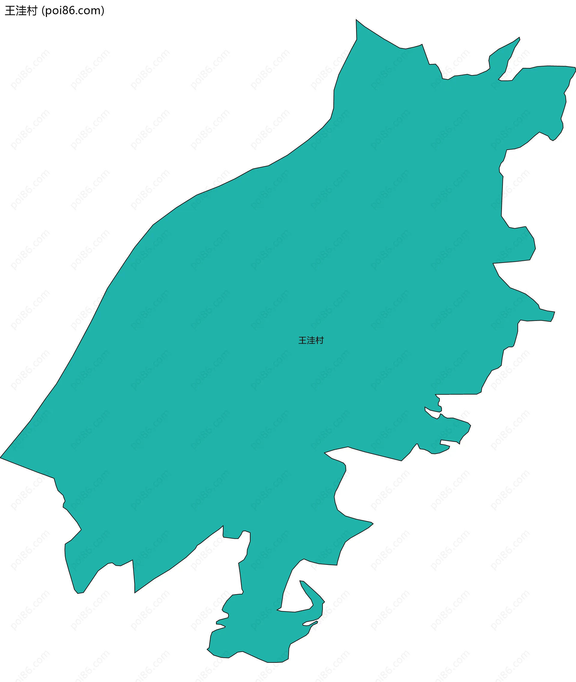 王洼村边界地图