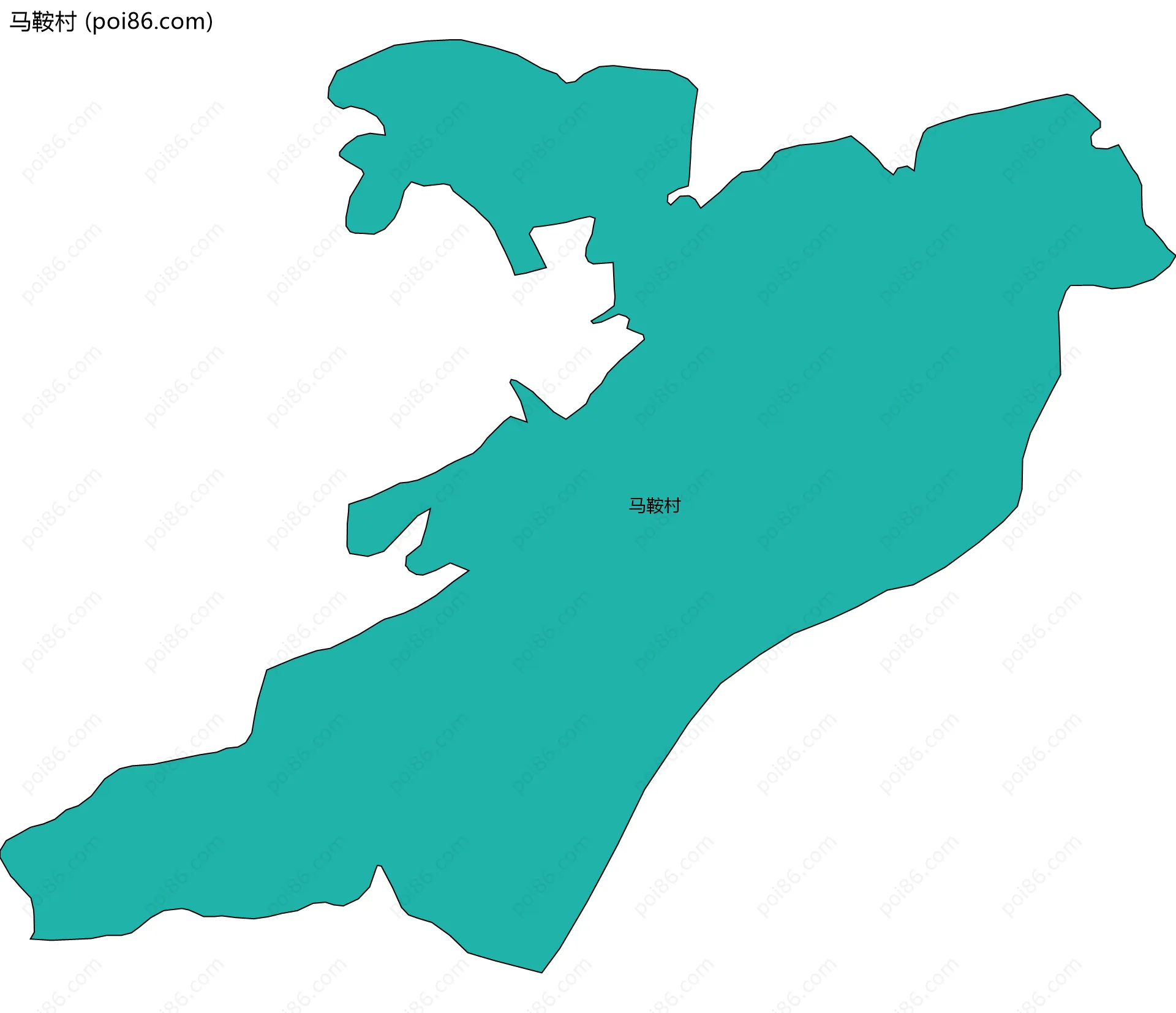 马鞍村边界地图