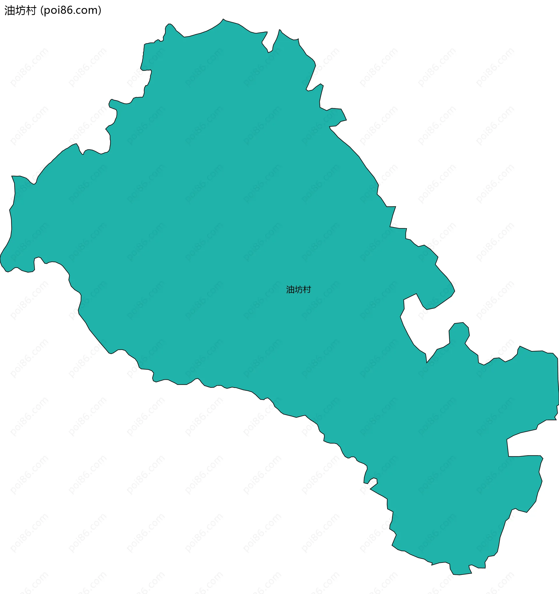 油坊村边界地图