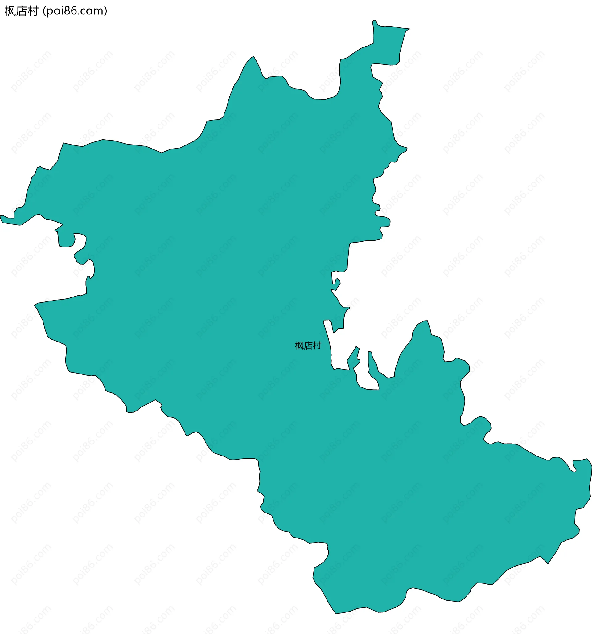 枫店村边界地图