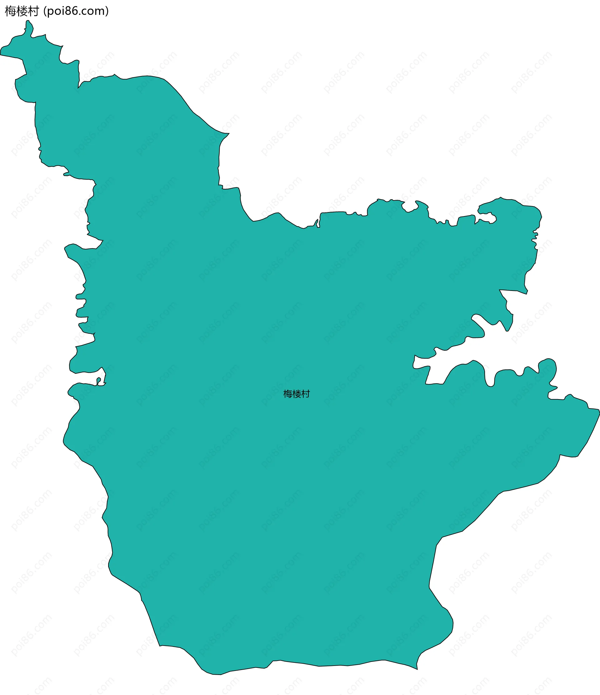 梅楼村边界地图