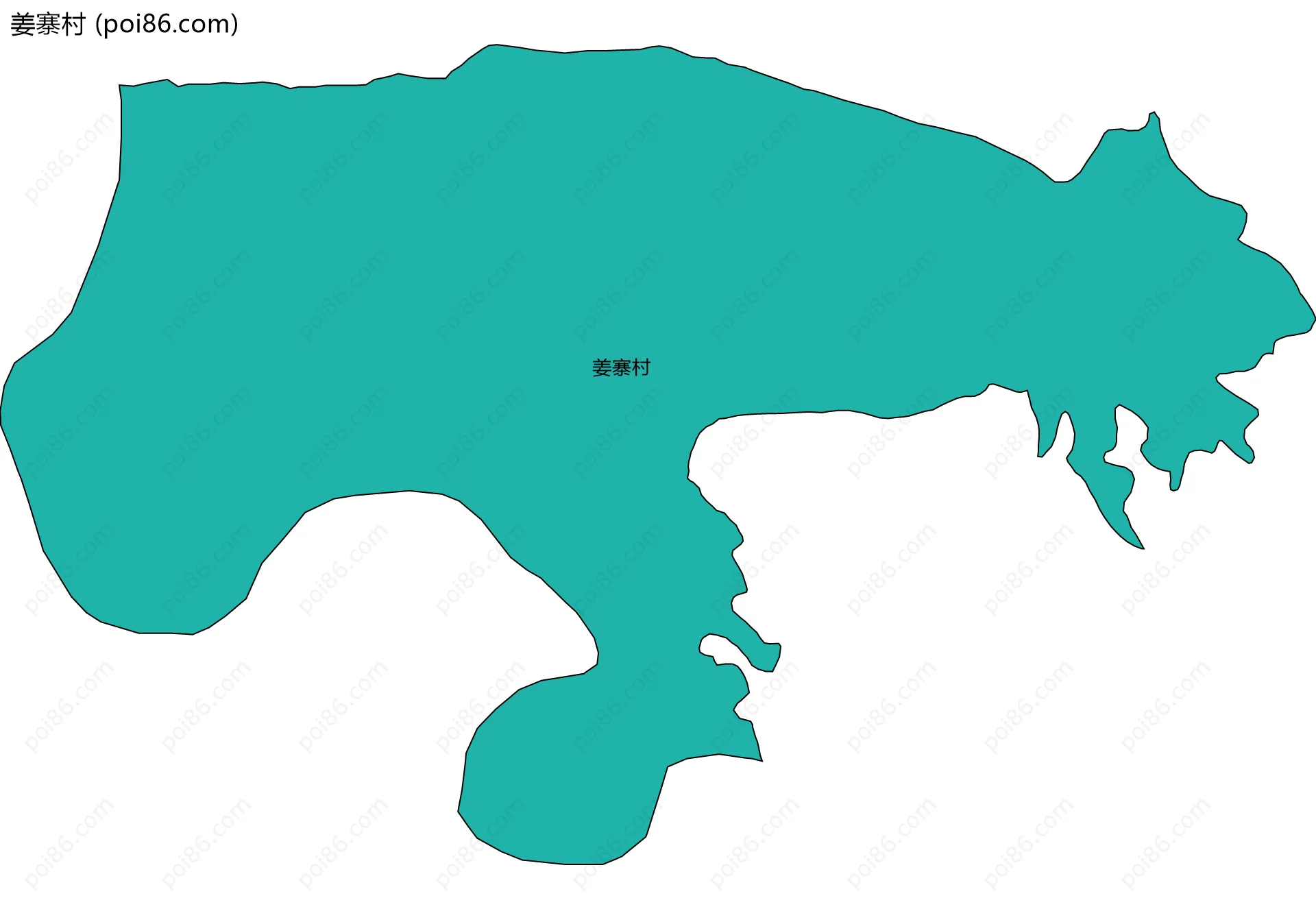 姜寨村边界地图
