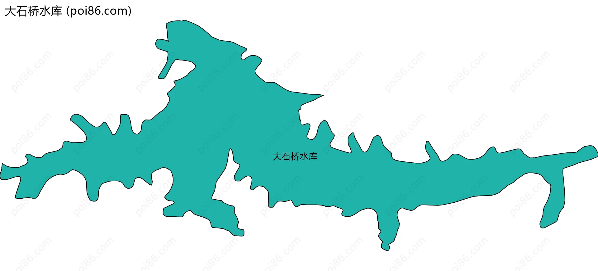 大石桥水库边界地图