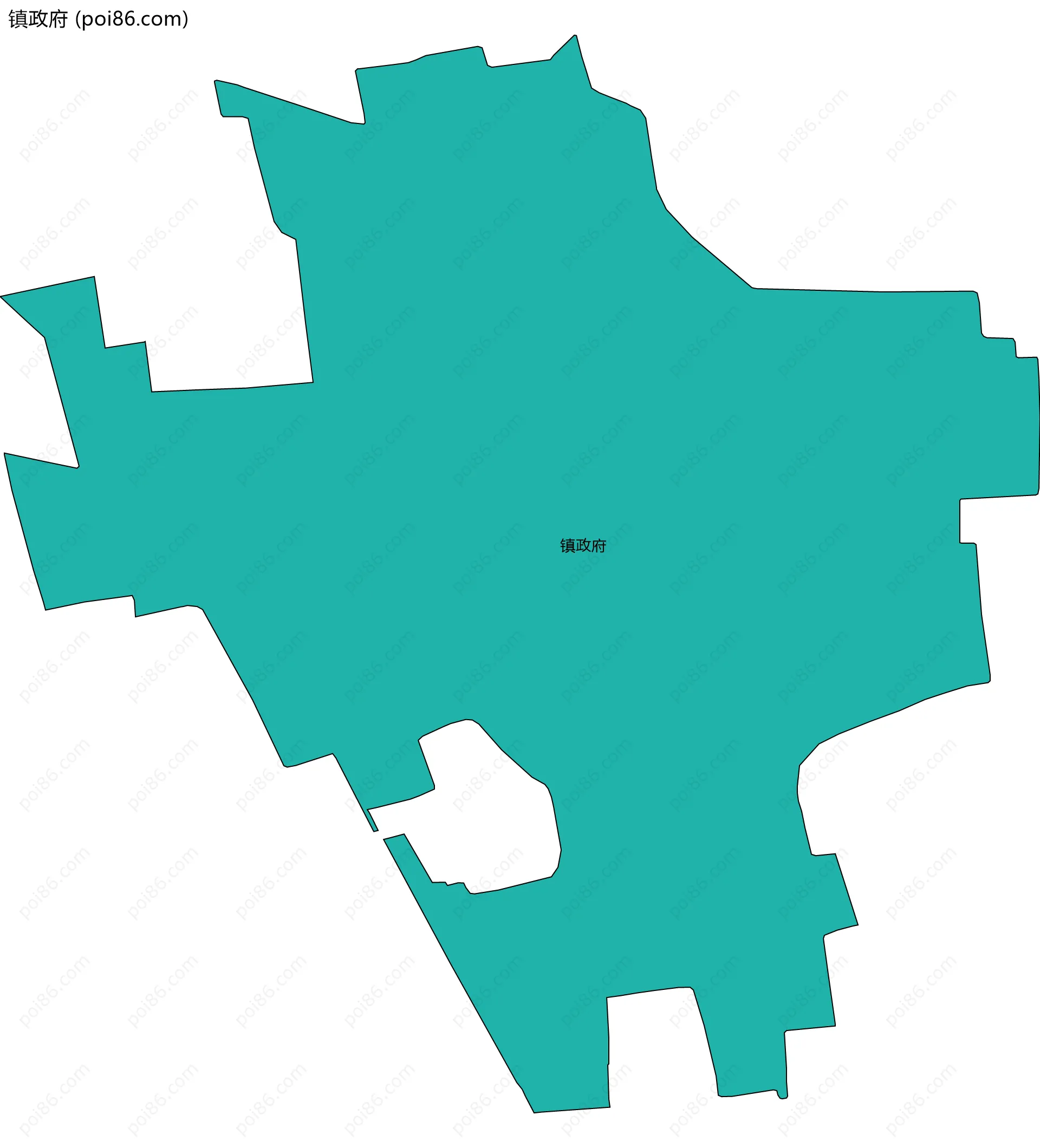 镇政府边界地图