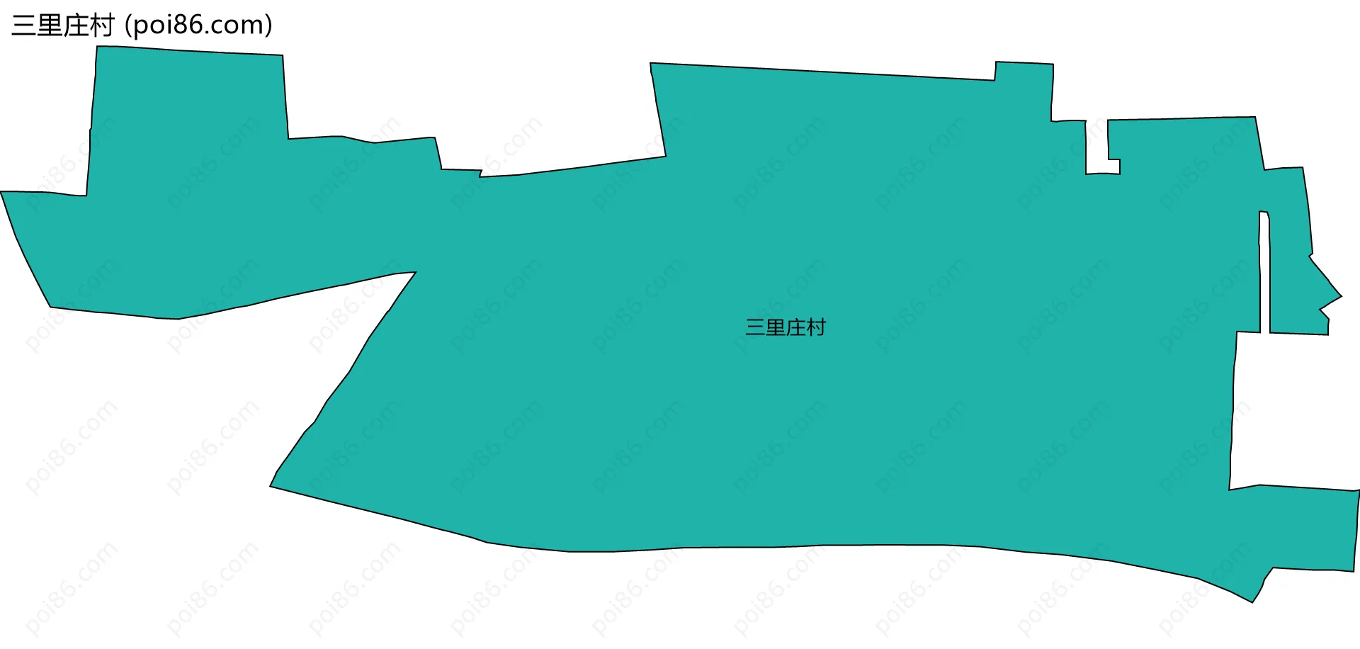 三里庄村边界地图