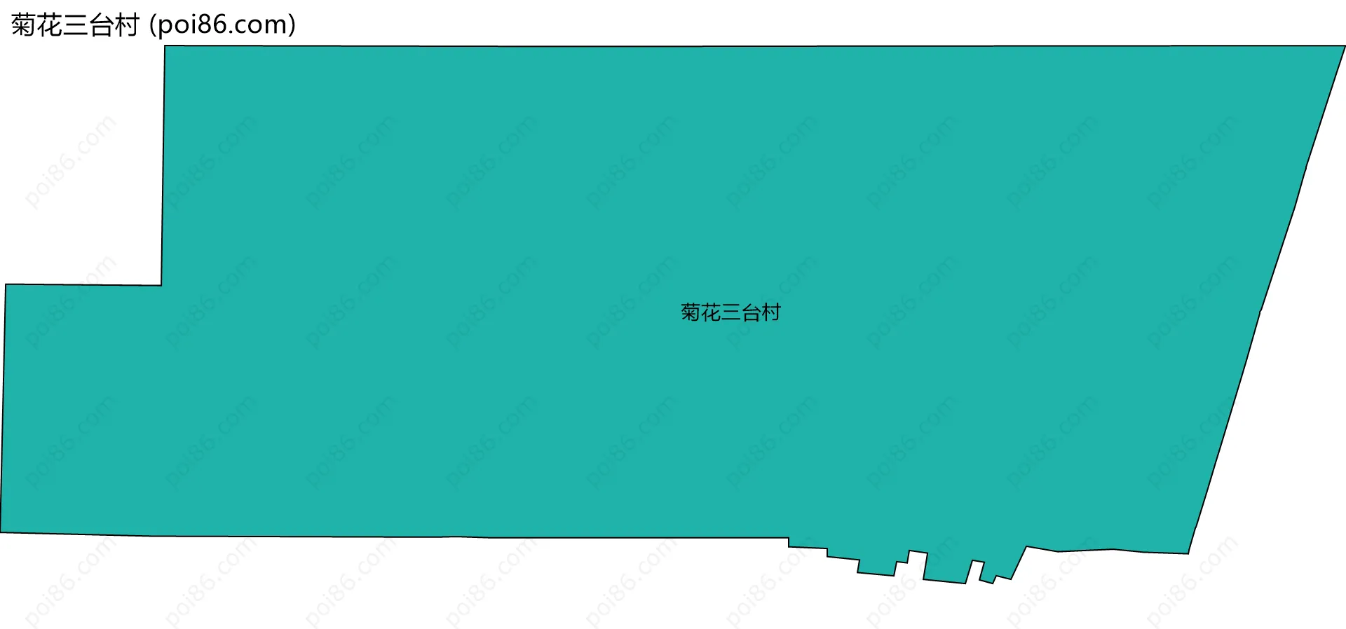 菊花三台村边界地图