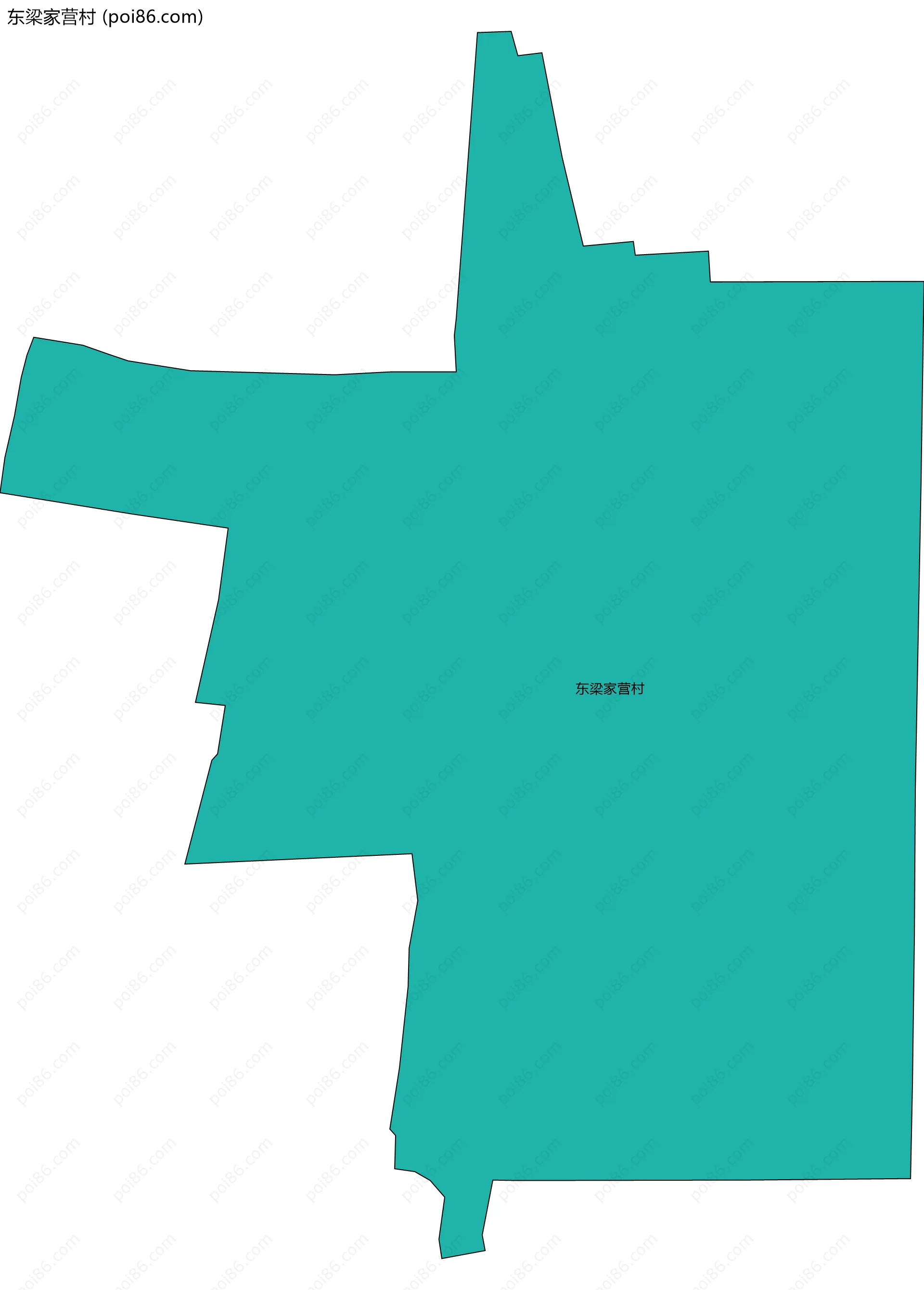 东梁家营村边界地图